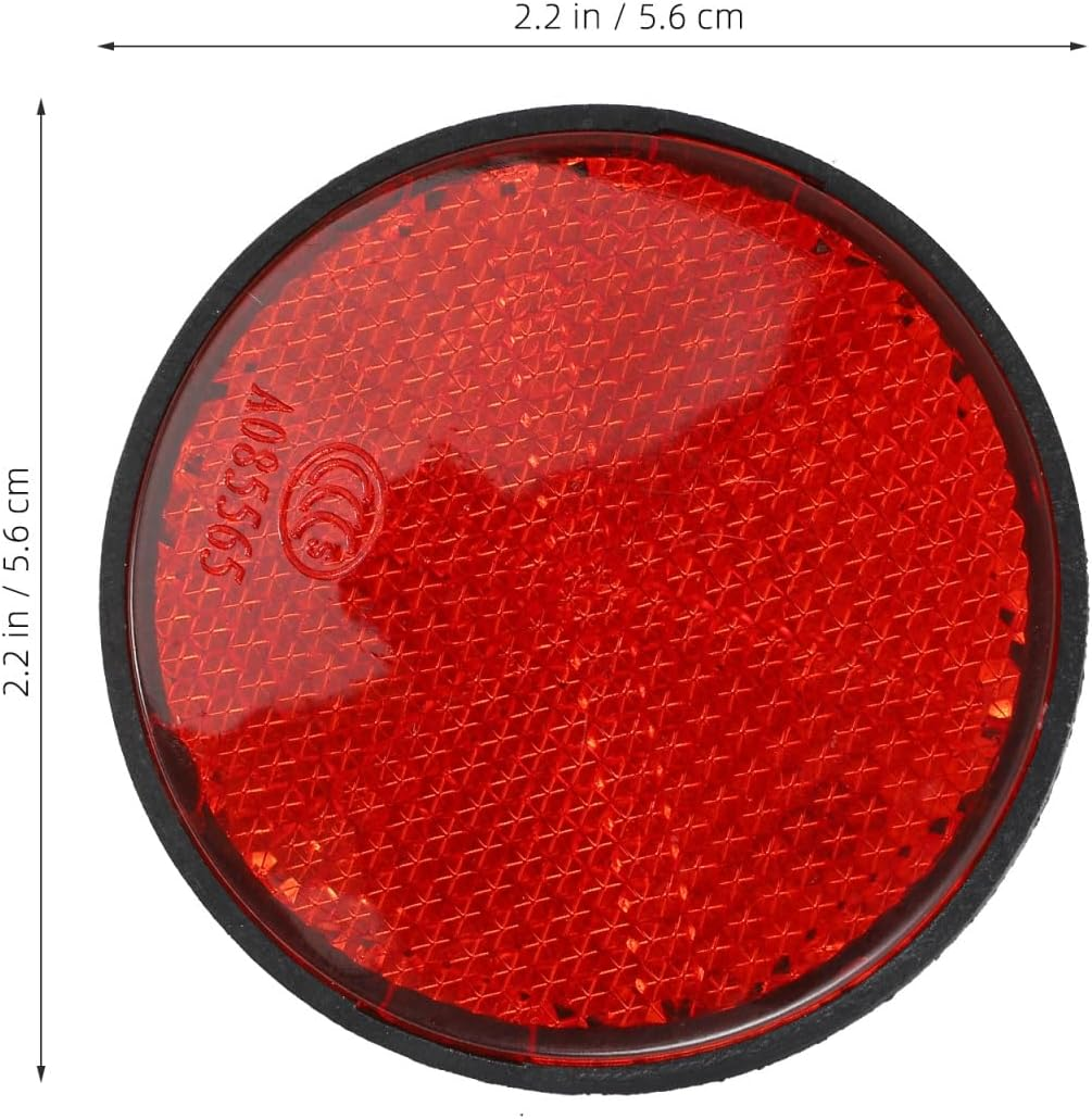 Mobestech 4Pcs Car Reflectors round Vehicle Reflectors for Improved Safety Easy Installation Compatible with Truck Motorcycle and Bicycle Sturdy Construction Warning Reflector image number 4