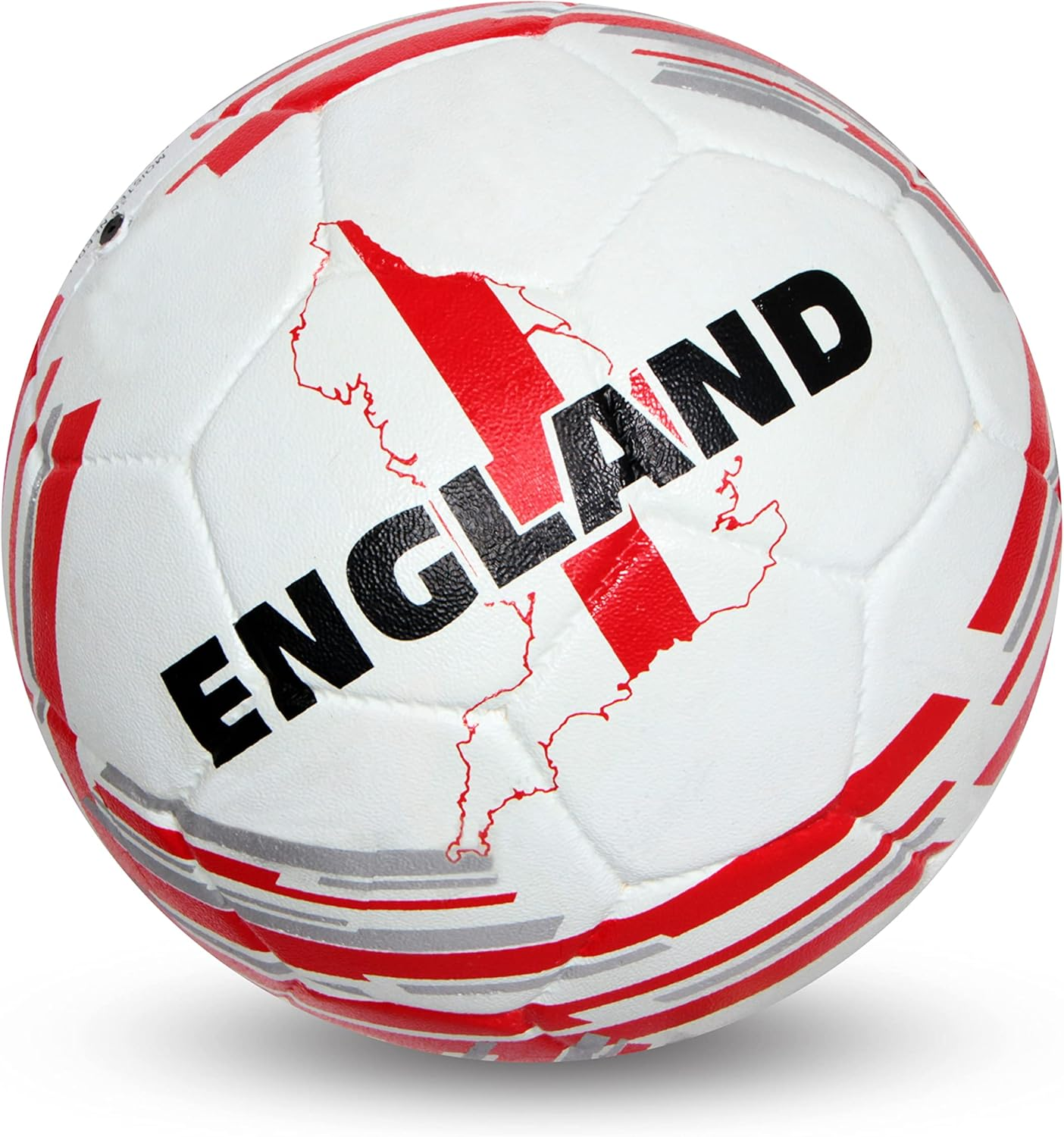 Nivia Country Colour England Football (White/Red, Size 5) | Machine Stitched | Rubberized Moulded | 12 Panel | Waterproof | Soccer Ball image number 1