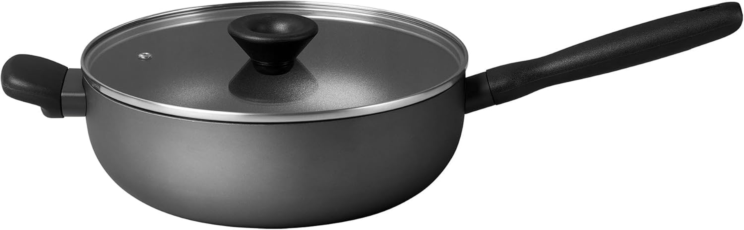 Meyer Bauhaus Non Stick Cookware Set, 26Cm/4.1L Chef'S Pan, Deep Frying Pan, Induction Compatible, Dishwasher Safe, Oven Safe, Sesame Grey with Lids image number 5