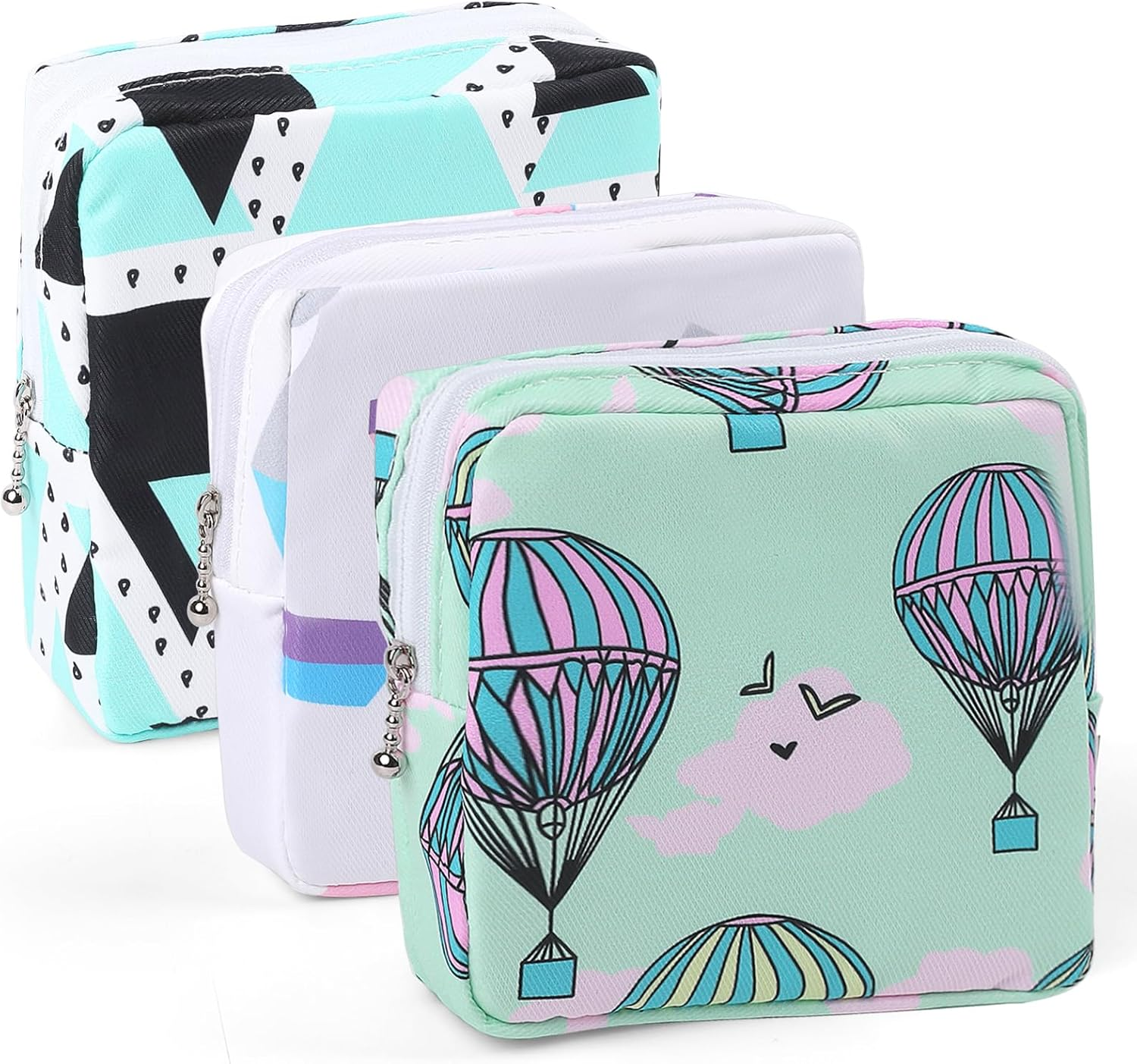 KALIONE 4Pcs Sanitary Napkin Pad Pouch, Period Bag Period Pouch,Tampon Storage Pouch, Portable Reusable Menstrual Pads Bags for Women Teen Girls, Tampons Holder, Pad Bag, Feminine Care