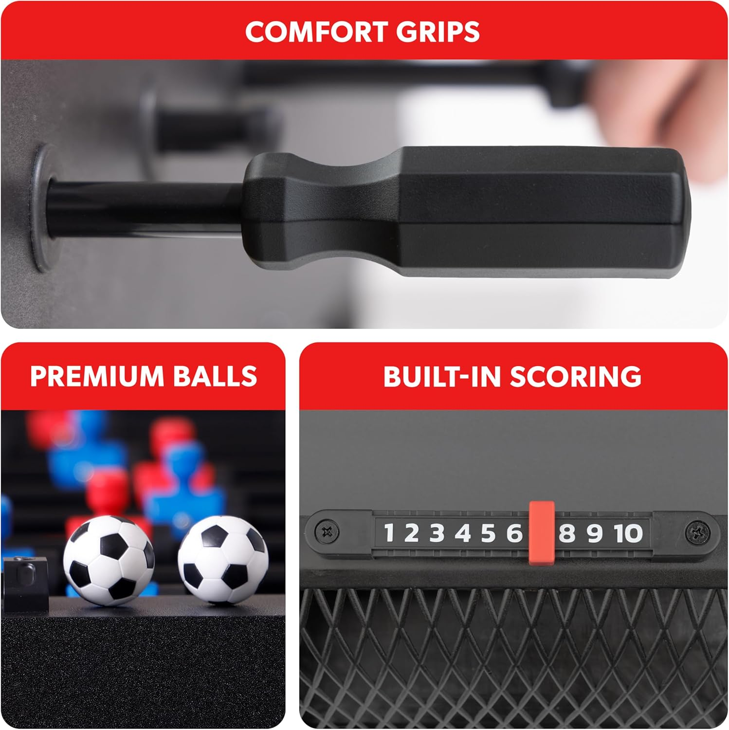 Gosports 32 Inch Tabletop Foosball Game Set - Oak or Black image number 3