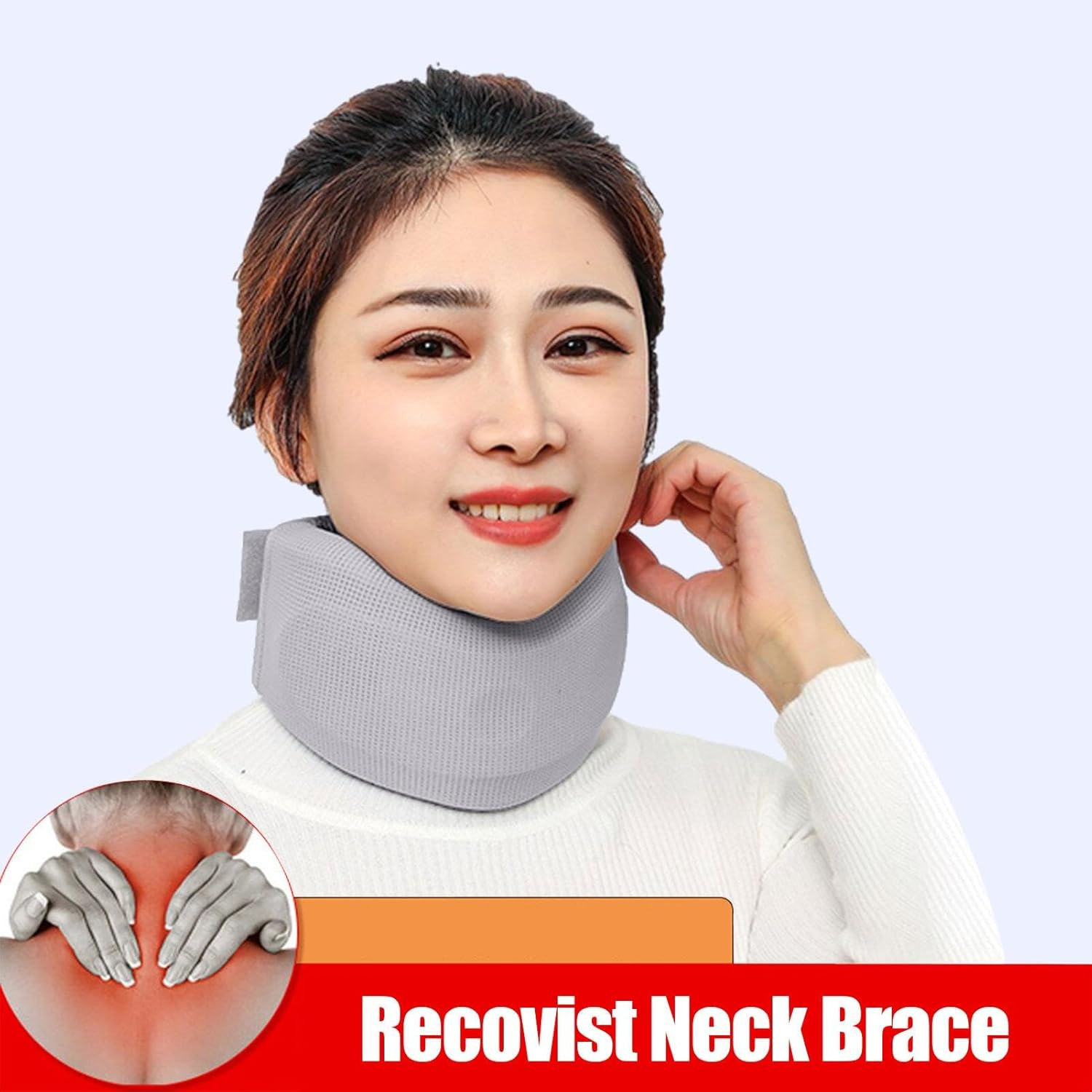 Soft Cervical Neck Support - Cervicorrect Neck Brace with Soft Foam Wraps and Elastic Supports | Soft Neck Support Relieves Pressure in the Spine, Approx image number 3