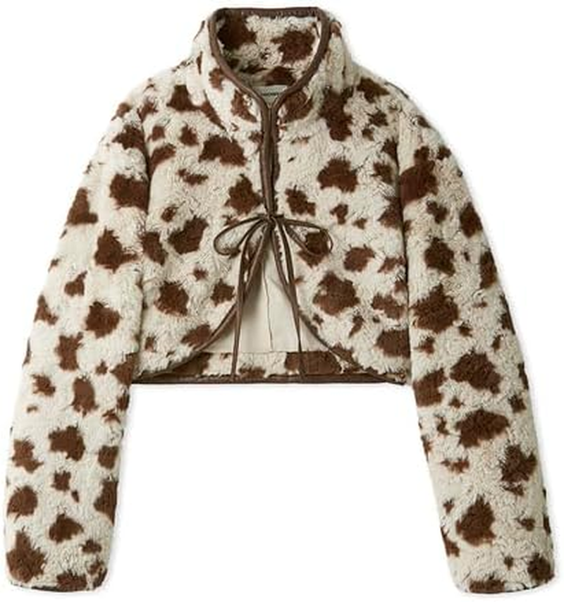 Lily Brown LWFC244136 Women'S Ribbon Boa Coat