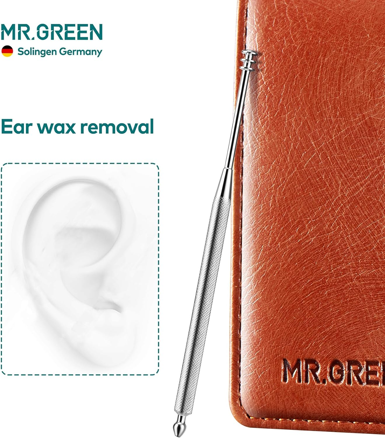 Manicure Pedicure Set, Nail Clippers Set, Medical Grade Stainless Steel Grooming Kit with Travel Case Gift Box (4 Pieces) image number 2