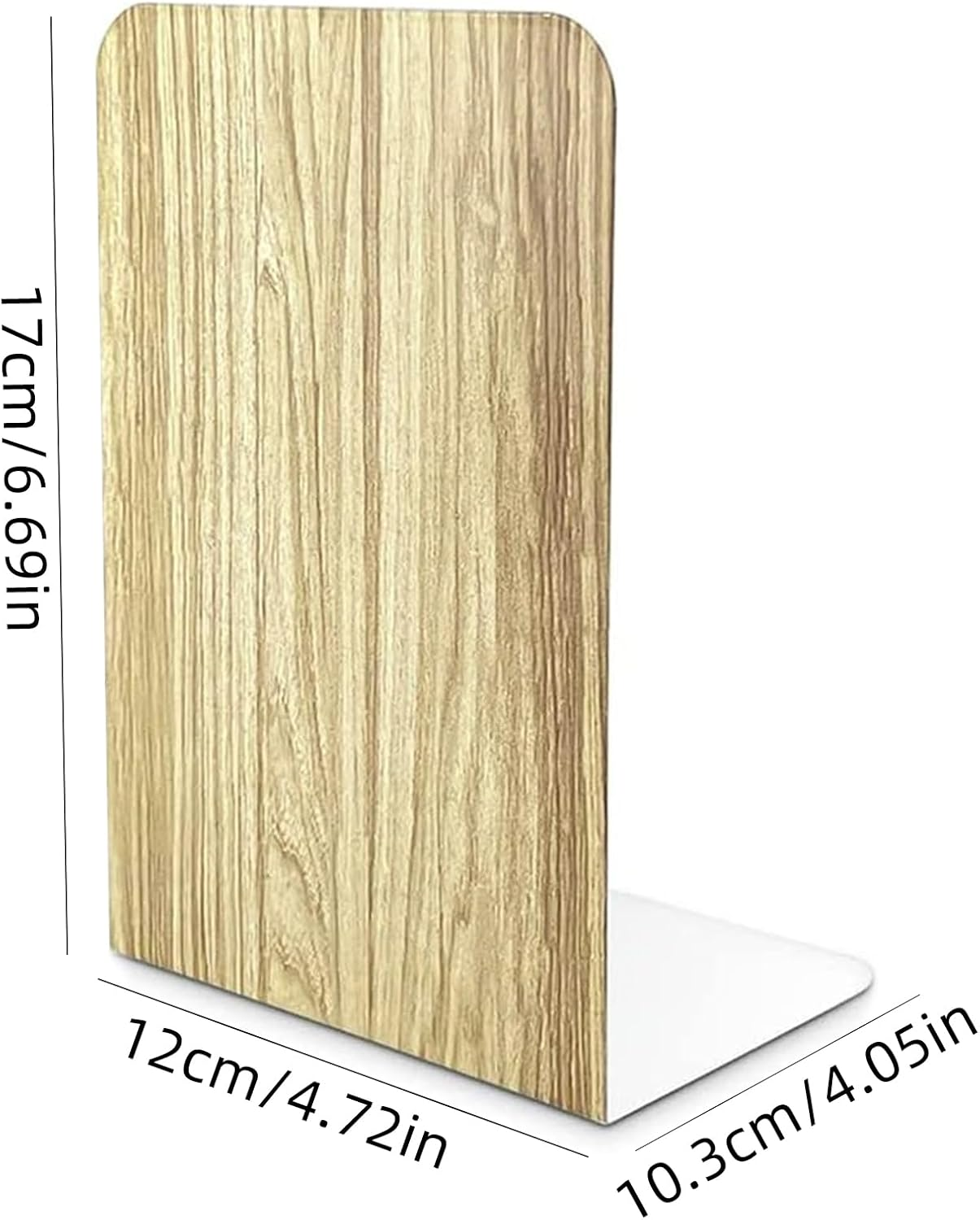 DARUITE Bookends, Decorative Wooden Bookends, Non-Skid Book Holder, Book Organizer for Home, Office Desk, Kitchen (1 Pair, 8 X 3.9 X 5.3 In) image number 1