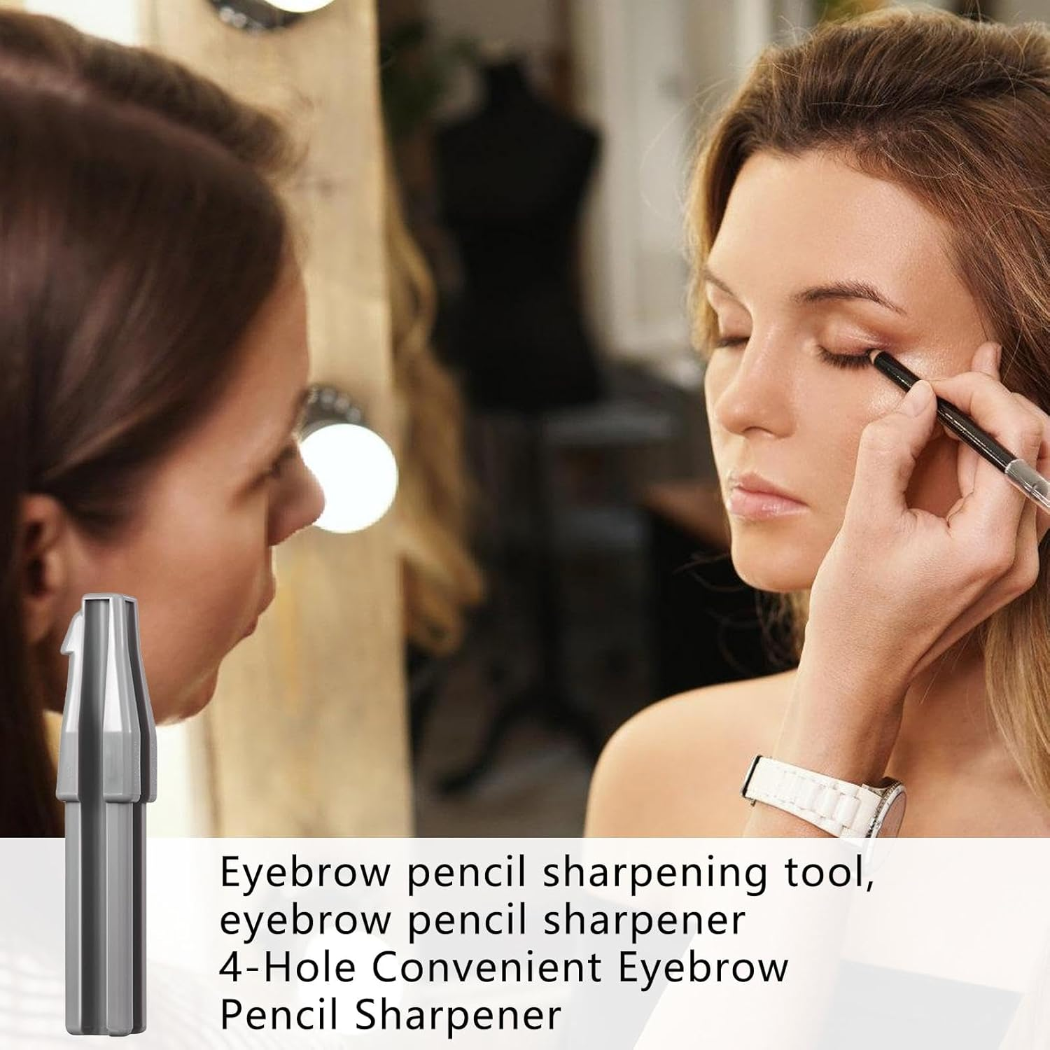 Vgvgaj Eye Pencil Sharpeners - Cosmetic Tool for Eyebrow Pencil Shaping | Makeup Eyebrow Cosmetic Pencil Sharpening Tool for Precise and Smooth Application image number 2