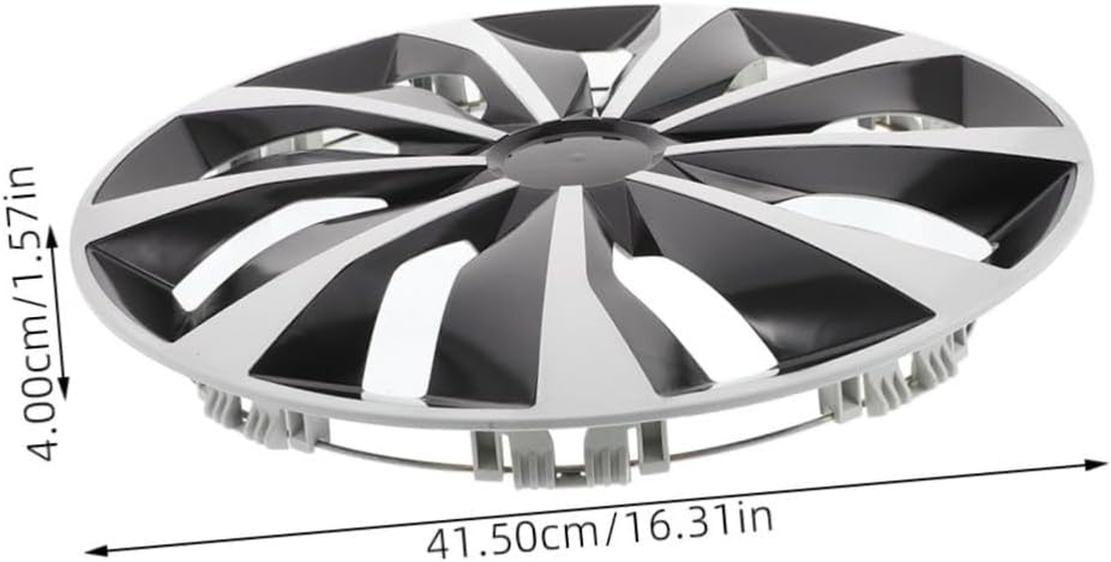 15-Inch White Universal Car Wheel Hubcap Cover Steel Rim Center Hub Cap Decorative Tire Cover for Automotive Wheel Hub image number 2