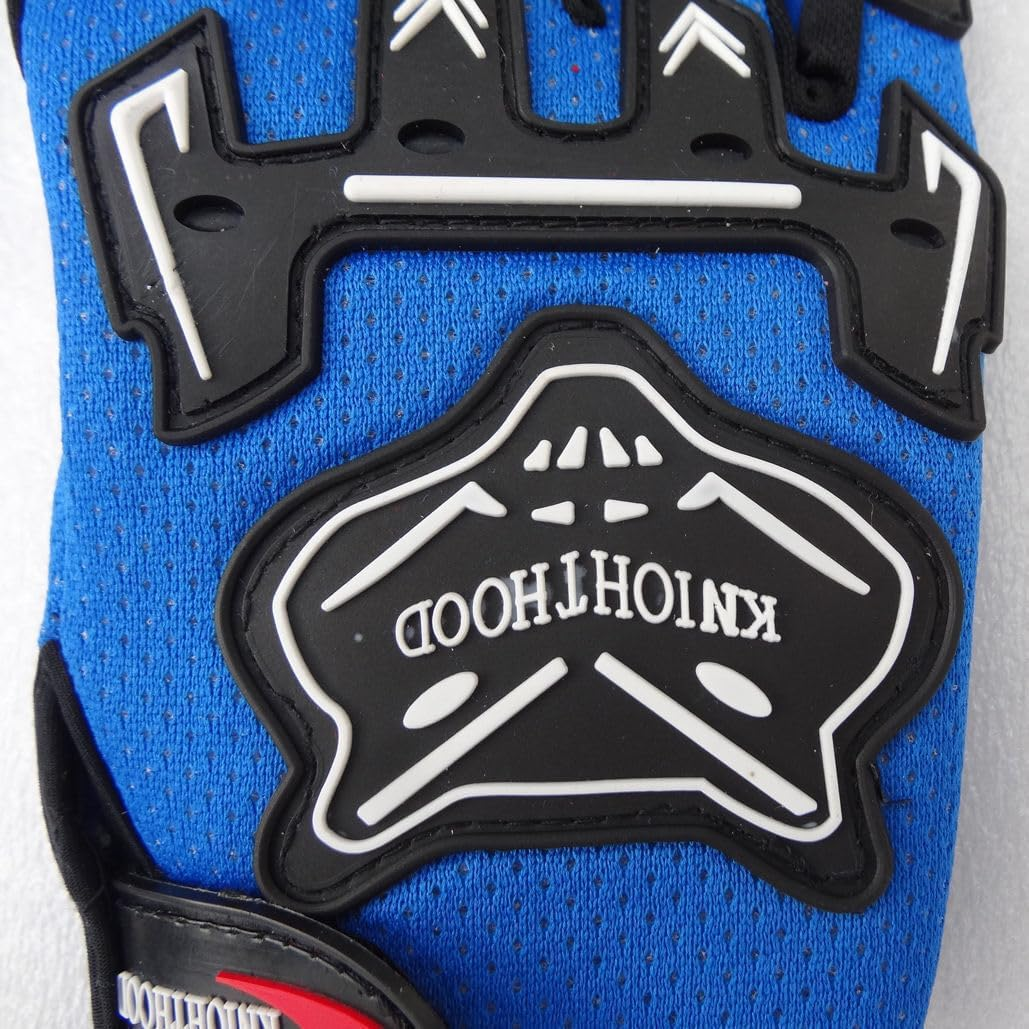 Blue Kids Youth Bike Gloves Children Motorcycle Full Finger Gloves for MX Motorbike Motocross BMX MTB Sport Outdoor - Kid Large image number 1