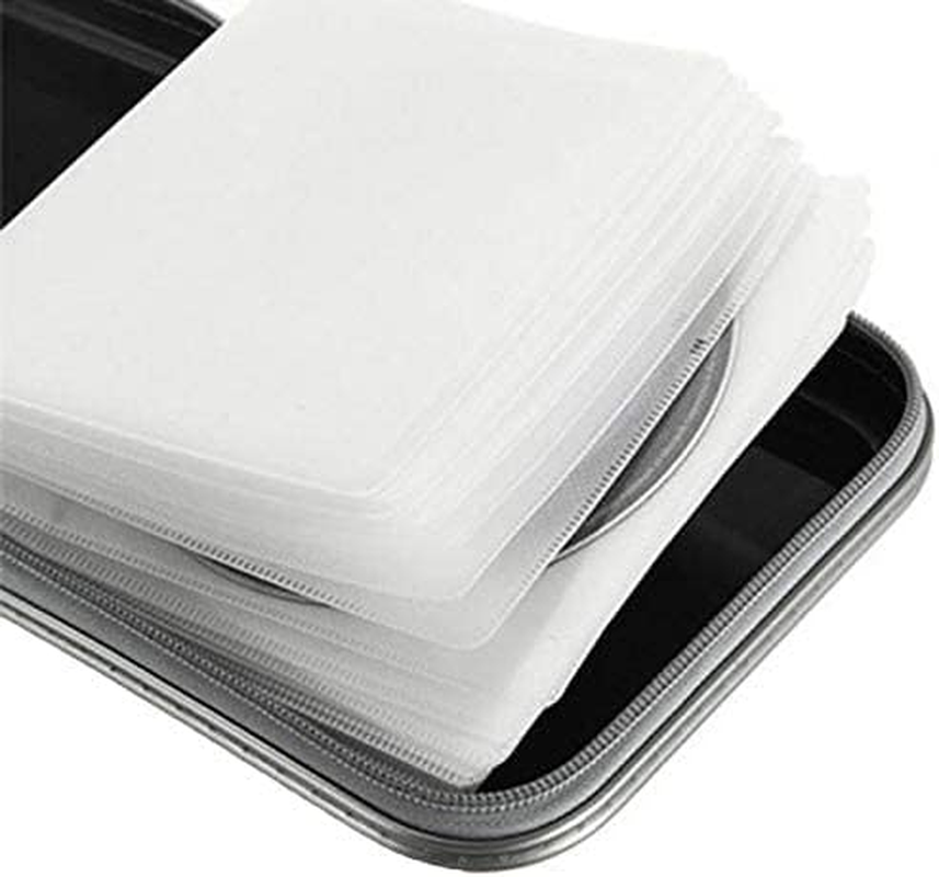 40 Capacity CD Case, DVD Case, Disc DVD VCD DJ Storage Album Bag Hard Box Double Side DVD Storage Case (Black) image number 1