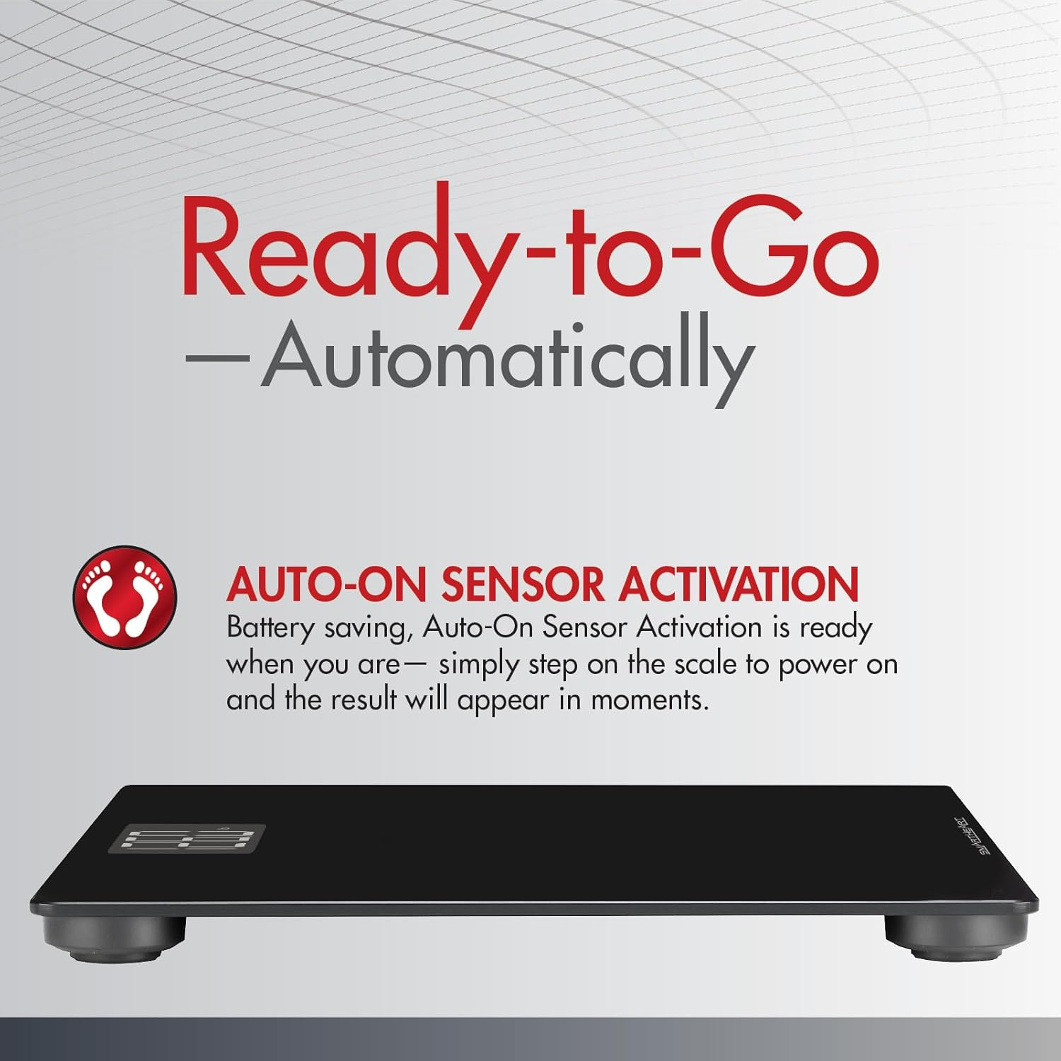 Smartheart Wide Platform Digital Weight Scale | 551 Lbs / 250 Kg Capacity | Tempered Glass Auto-On | Quick, Accurate Body Weight Measurements | Measurement Modes: LBS, KG or ST image number 4