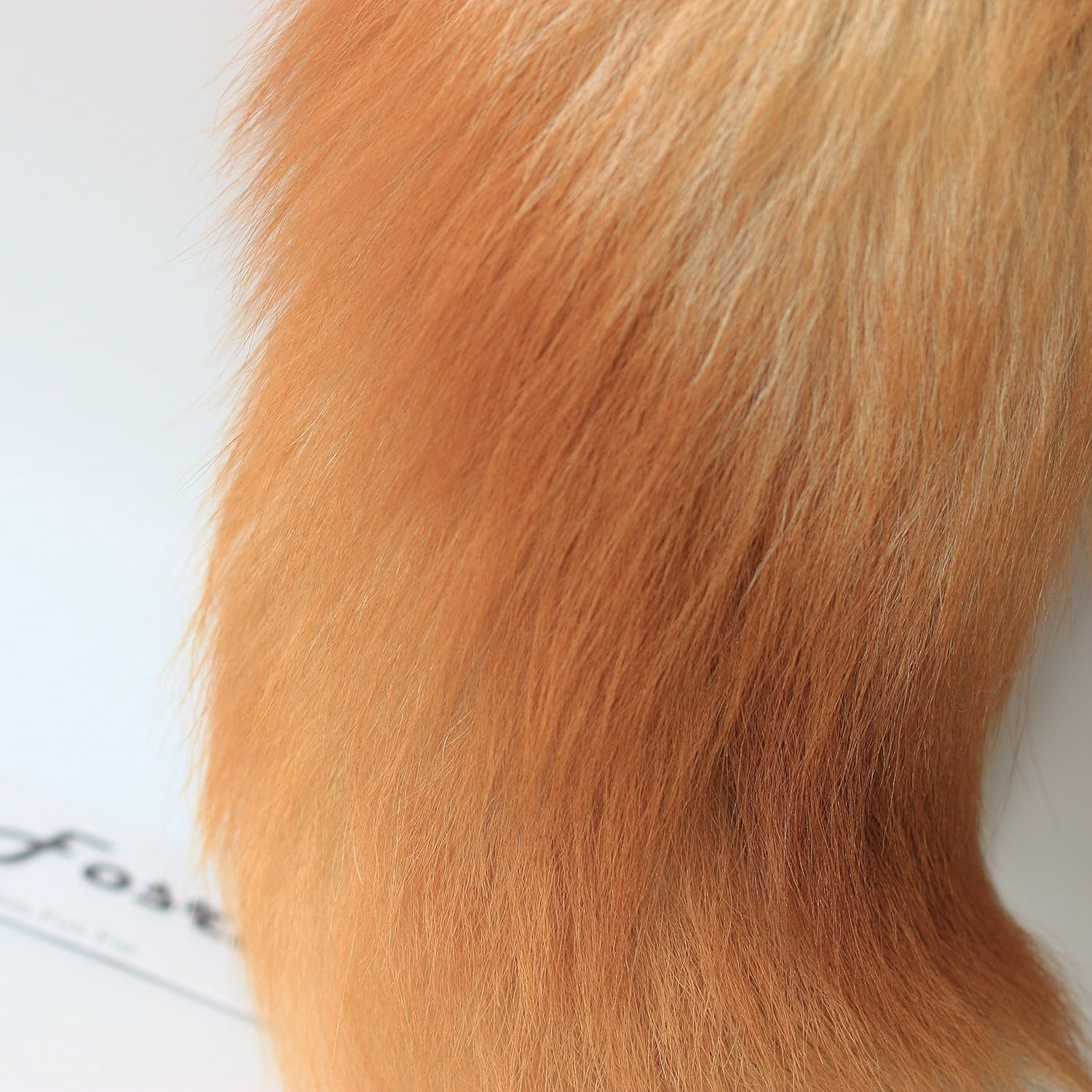 Fosrion Real Fox Tail Fur Hair Cat Bites Catching Hunting Toy (Orange, Only Tail) image number 3