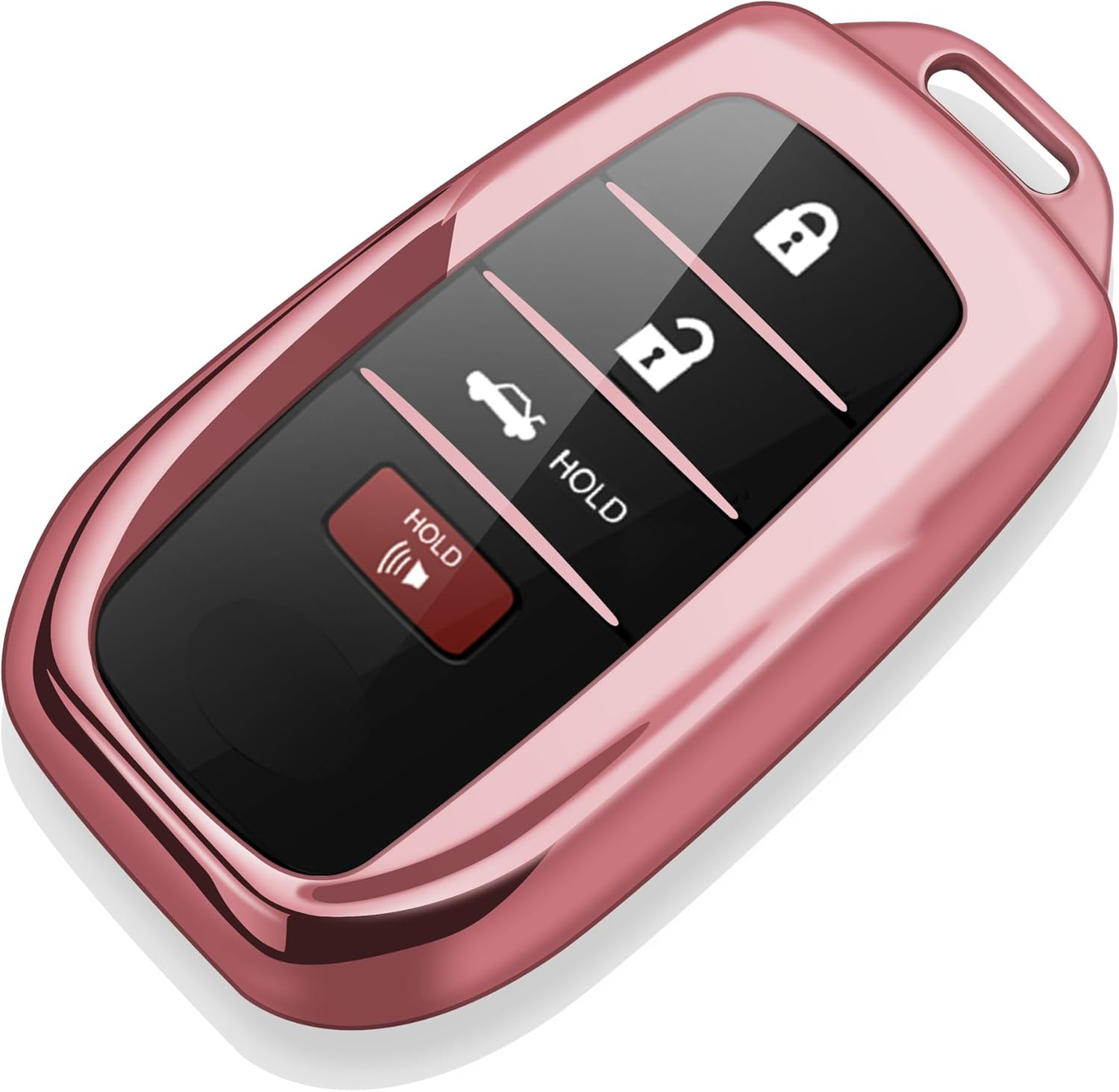 Tukellen for Toyota Key Fob Cover Soft Key Shell Case for 2025 Camry 2019-2025 Land Cruiser,2021-2025 Sienna Venza Hilux Fortuner 2023-2025 Highlander Tundra Corolla Bz4X Prius 4/5/6 Buttons-Black