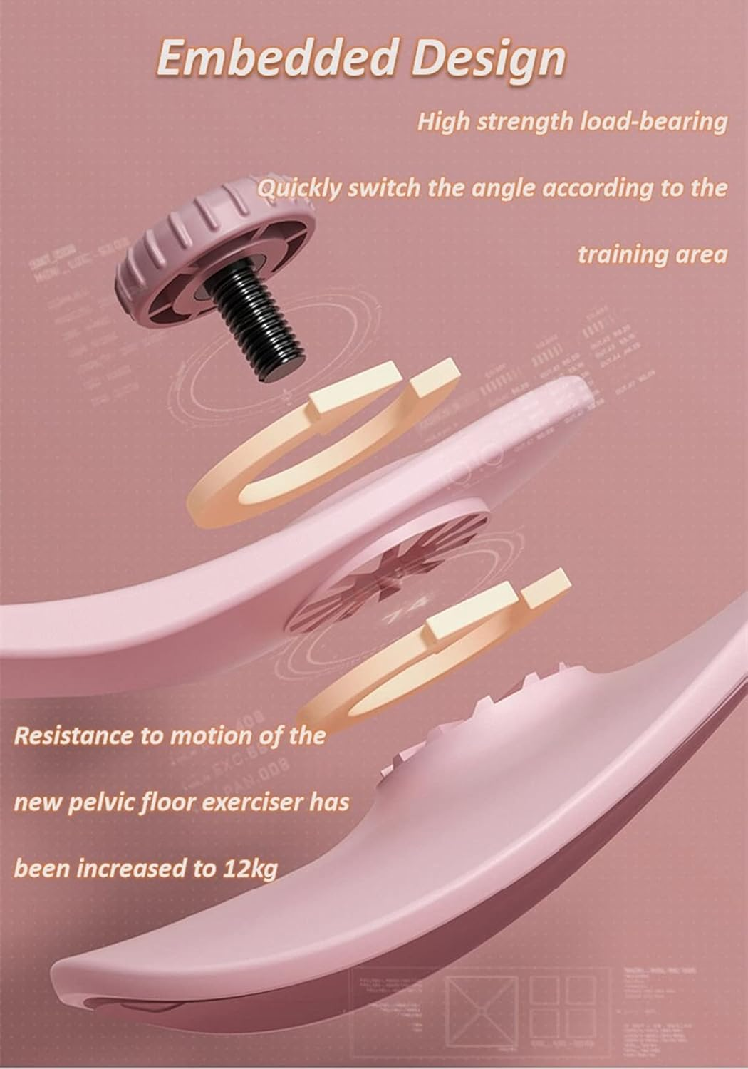 Upgraded Thigh Master, Kegel Exerciser Trainer Pelvic Floor Muscle Medial Exerciser Hip Muscle Inner Thigh Trainer Correction Beautiful Buttocks for Women image number 4