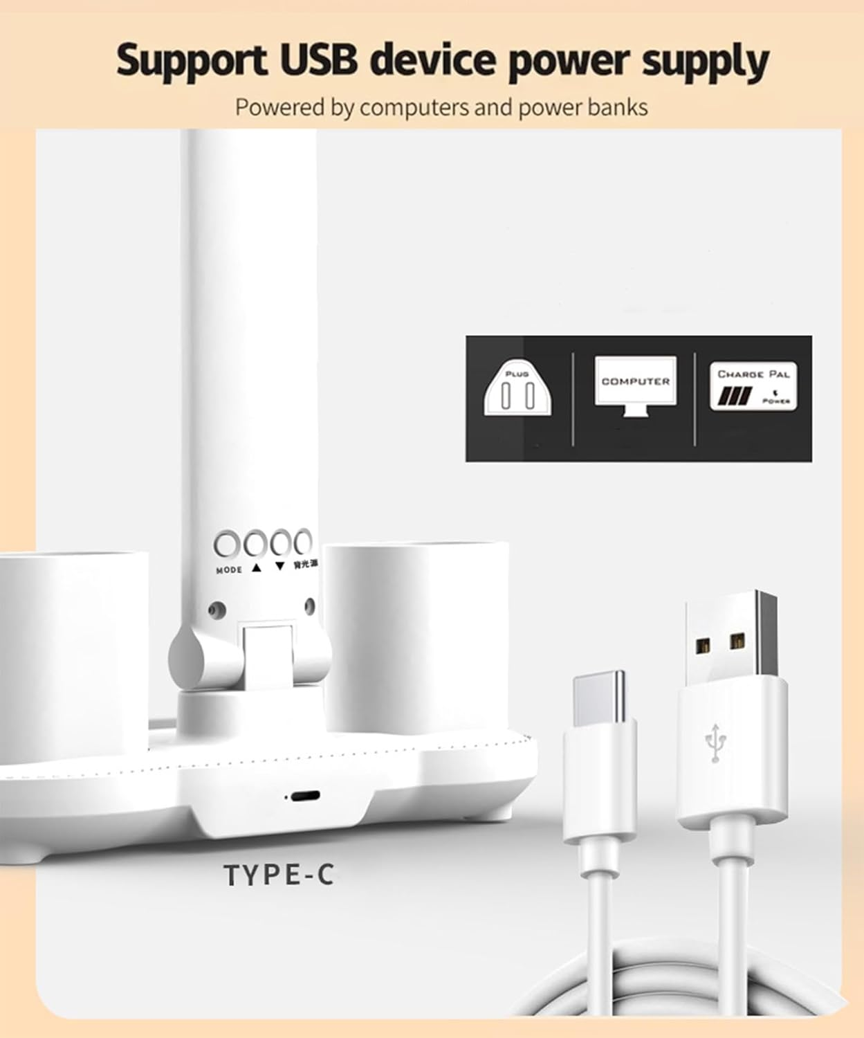 Dimmable LED Desk Lamp with 3 Color Temperatures Multifunctional LCD Display Bedside Lamp Flicker Free Eye Protection Ideal for Office Bedroom image number 1