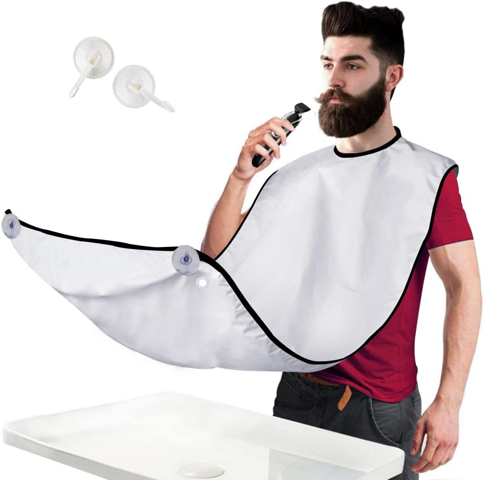 Mobi Lock Beard Shaving Catcher Bib - the Smart Way to Shave - Beard Trimming Apron & Shaving Cape - Perfect Grooming Gift or Men'S Birthday Gift - By image number 3
