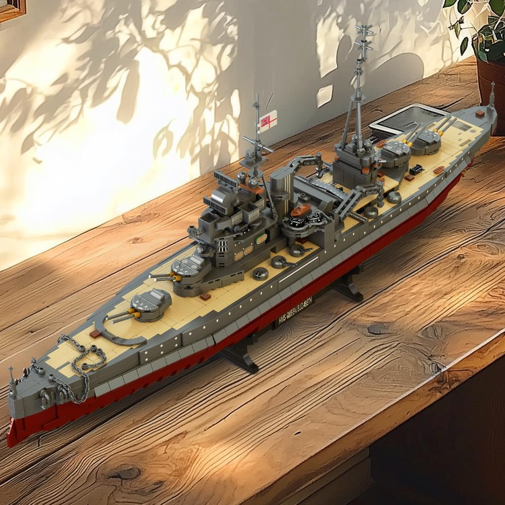 DUANT Queen Elizabeth Class Battleship Building Blocks, British Royal Navy Ship from World War II, a Large Military Battleship Building Toy, Suitable for Adult Collectors image number 3