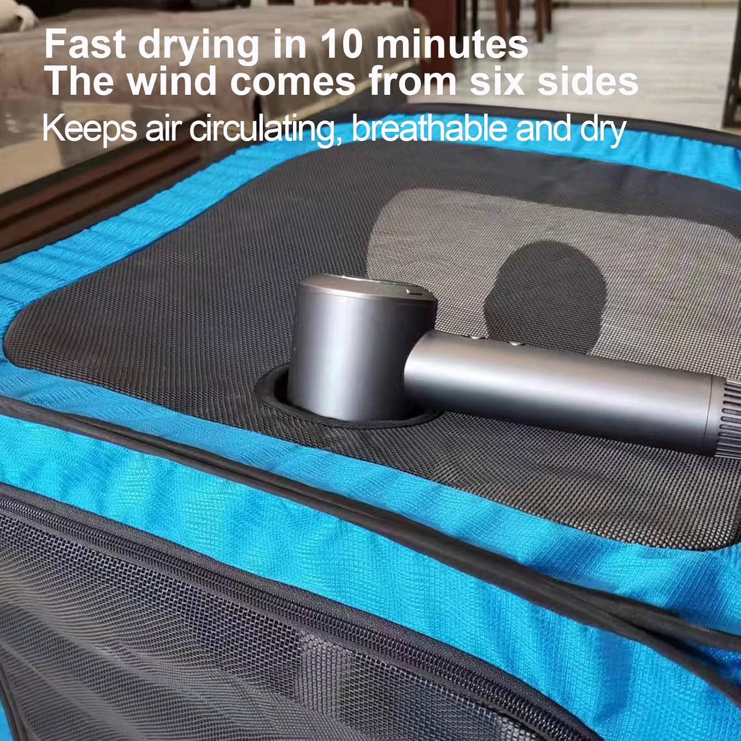 Pet Dog Cat Drying Box Waterproof Anti-Hair Flying Portable Cat Cage Kennel Portable Foldable Cat Drying Room Pet Dry Room Pet Hair Dryer Clean Grooming House Dryer Cage for Cats/Dogs. (Pink) image number 2