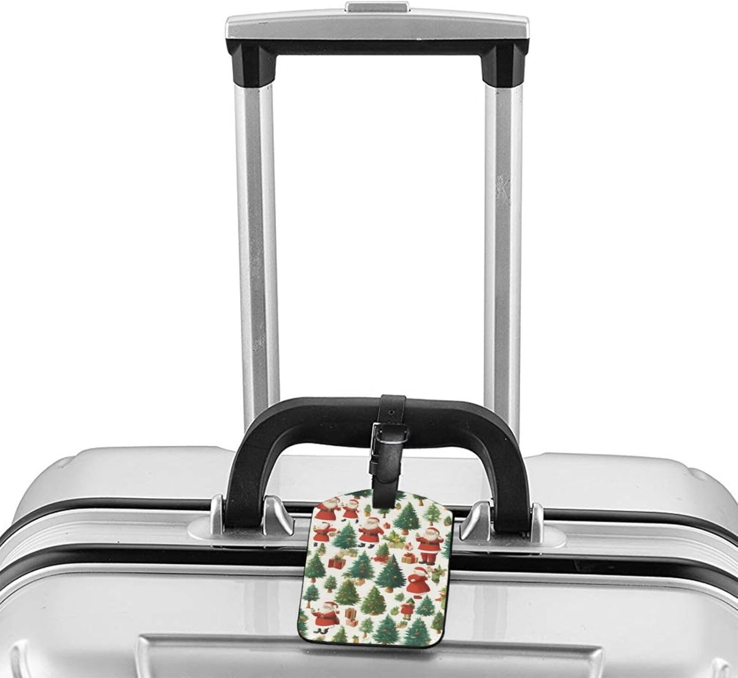 Merry Christmas Happy Print Elegant Tag Stylish Tag Luggage Tag 4.3 X 2.76 Inch for Suitcases Travel Bags image number 4