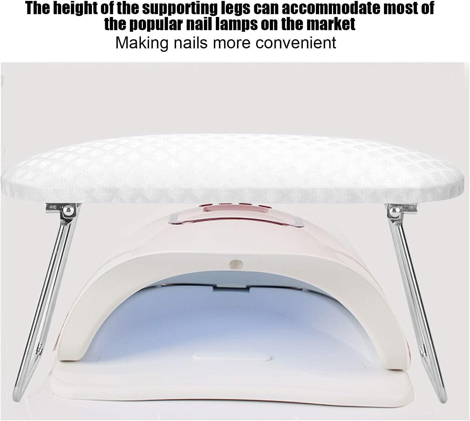 Hand Cushion for Nail Manicure, Foldable Salon Hand Cushion, Nail Art Holder, Arm Rest, Manicure Tool (White) image number 5