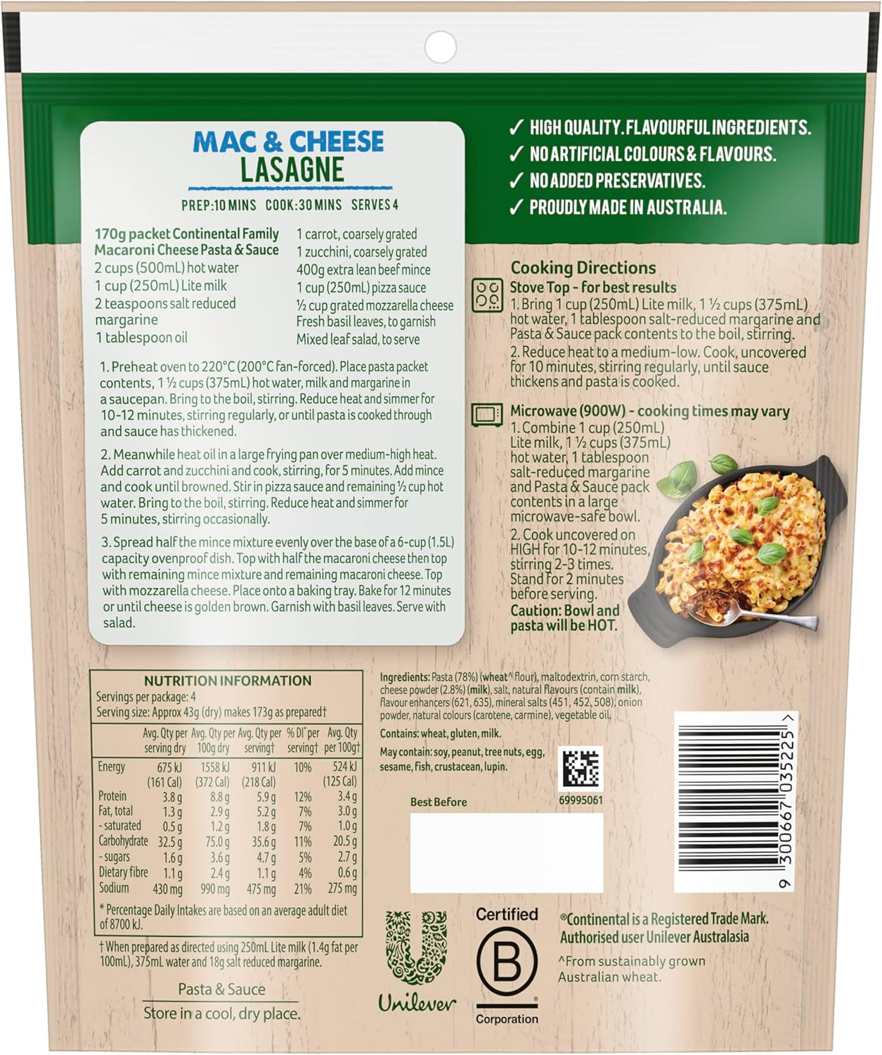 Continental Classics Macaroni Cheese Pasta & Sauce Family Pack 170 G image number 5