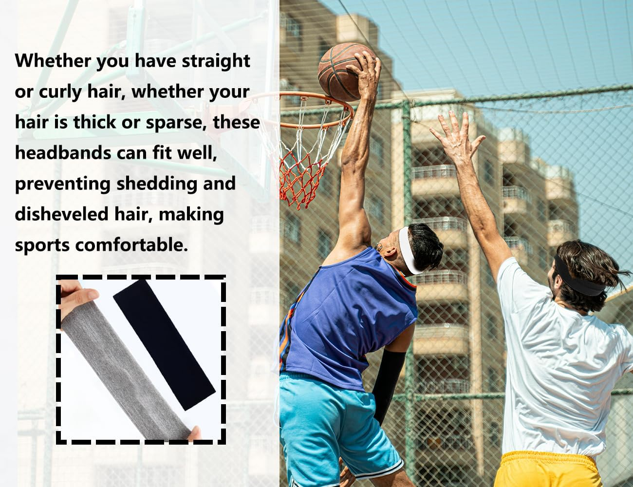 Lhbwhiz Pack of 3 Yoga Headbands, Women'S Non-Slip Wide Headband, Soft Elastic Fitness Hair Bands, Sports Fabric Hair Band, for Running, Exercise, Gym (23.5 X 6 Cm, Solid Colour) image number 3