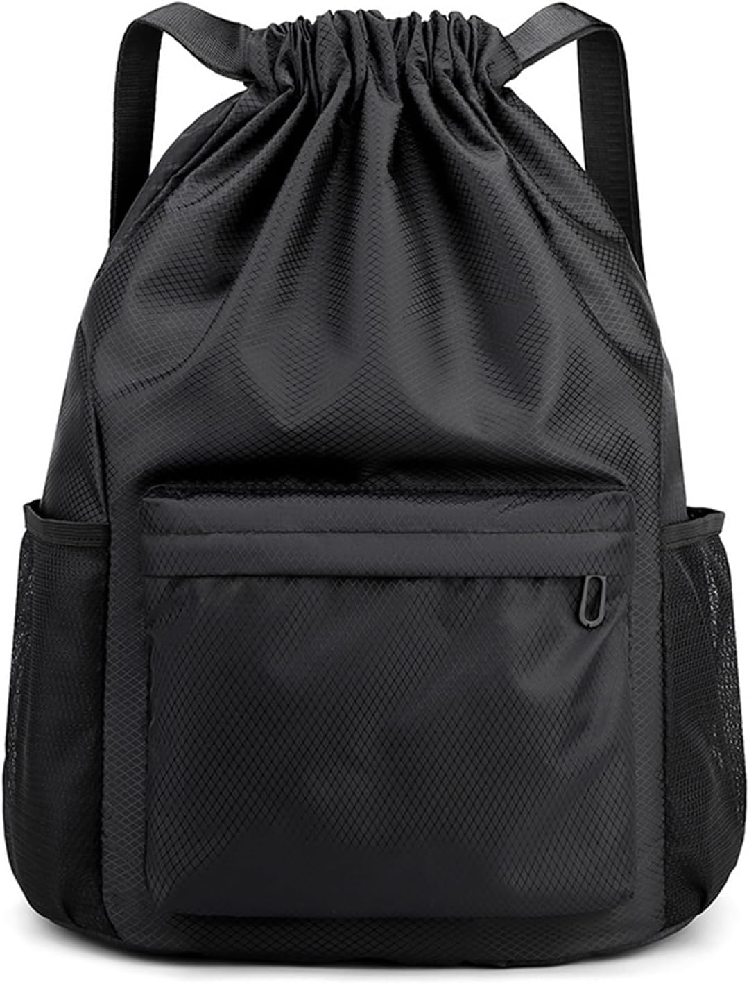 Drawstring Backpack, Waterproof Backpack with Mesh Side Pocket, Sport Gym Bag for Women/Men, Outdoor String Backpack image number 6