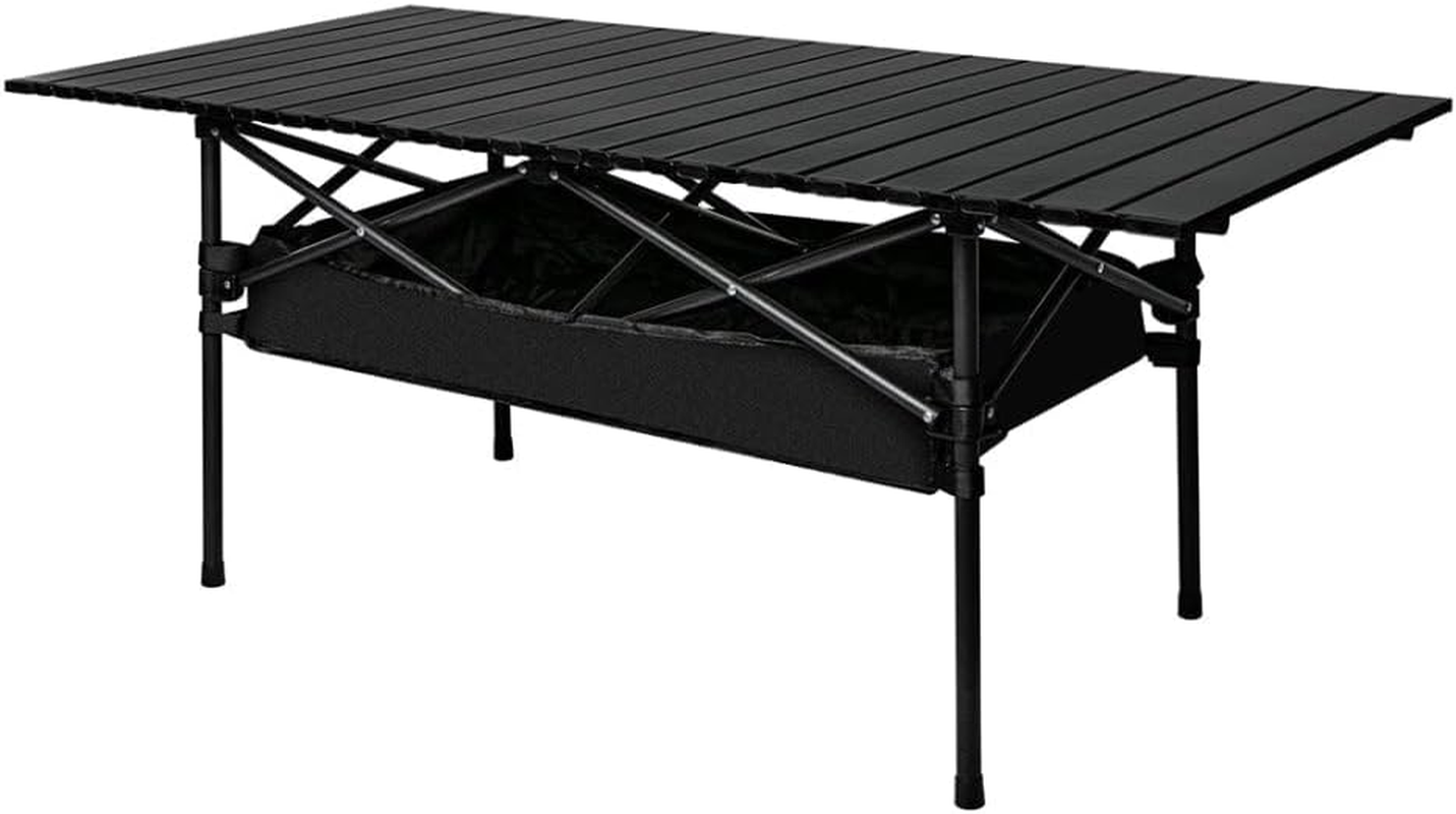 Levede Folding Camping Table Portable Picnic Foldable Outdoor Egg Roll Tables 120X53X50Cm, Fold BBQ Desk with Storage Organizer for Hiking Fishing Camp Beach Lightweight Furniture Equipment&hellip; image number 4