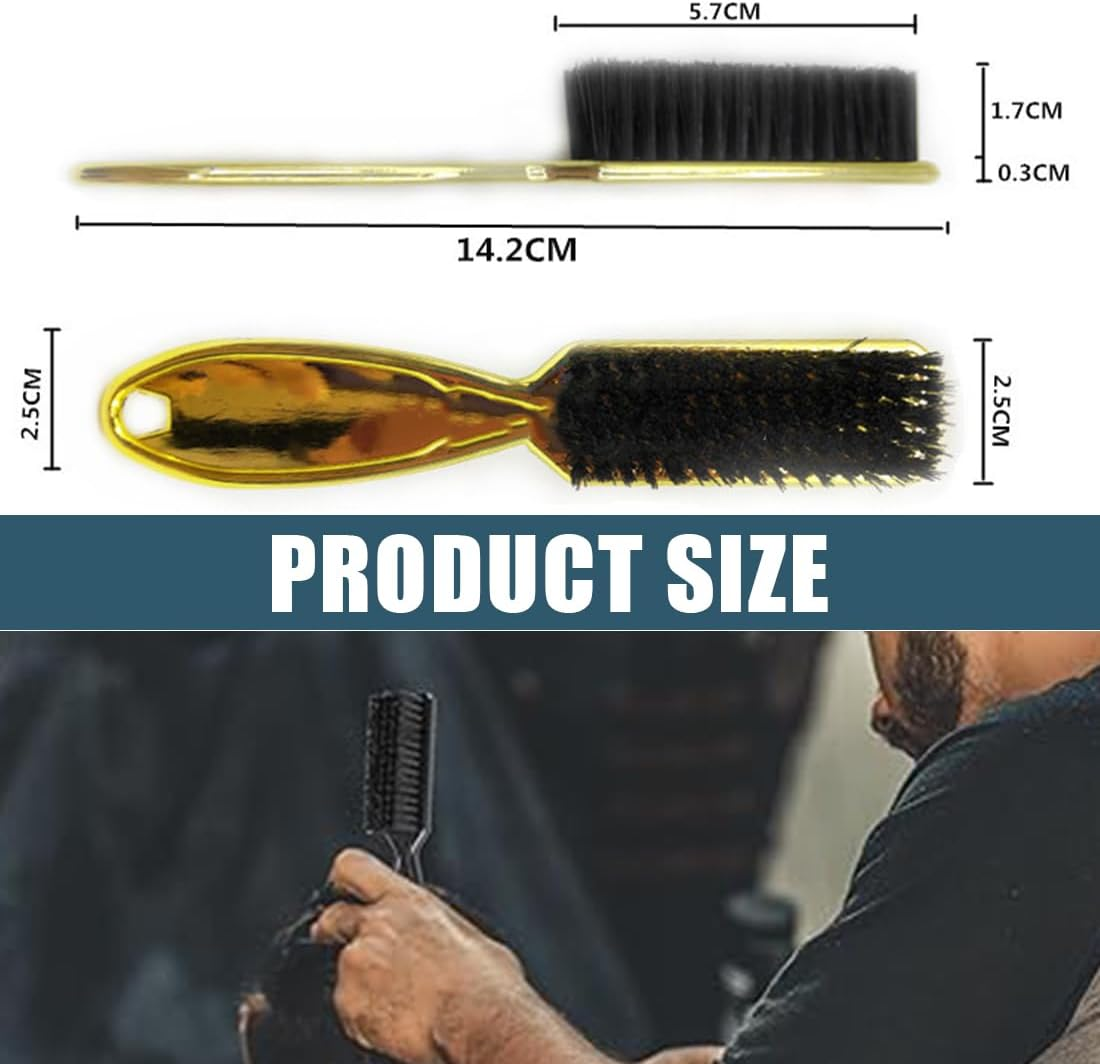 Pack of 2 Cleaning Brush, Blade Cleaning Brush, Nylon Brush, Nail Brush, Trimmer, Hairdressing Cleaning Brush, Hair Clippers Tool (Black and Silver) image number 1