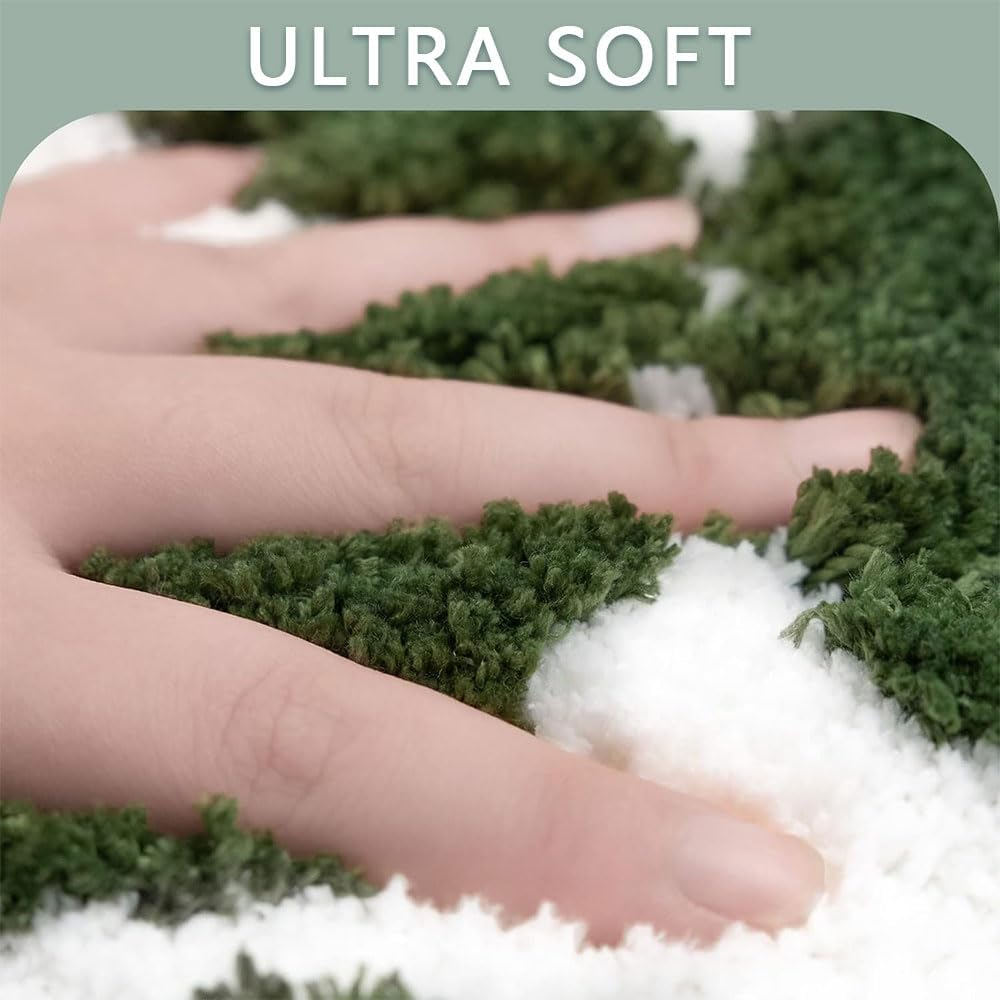 &ldquo;You Look Good&rdquo; Green Bath Mat &ndash; Cute Funny Non-Slip Washable Shower Rug, Absorbent Bathroom Decor Floor Mat for Kids, Boys & Girls image number 3