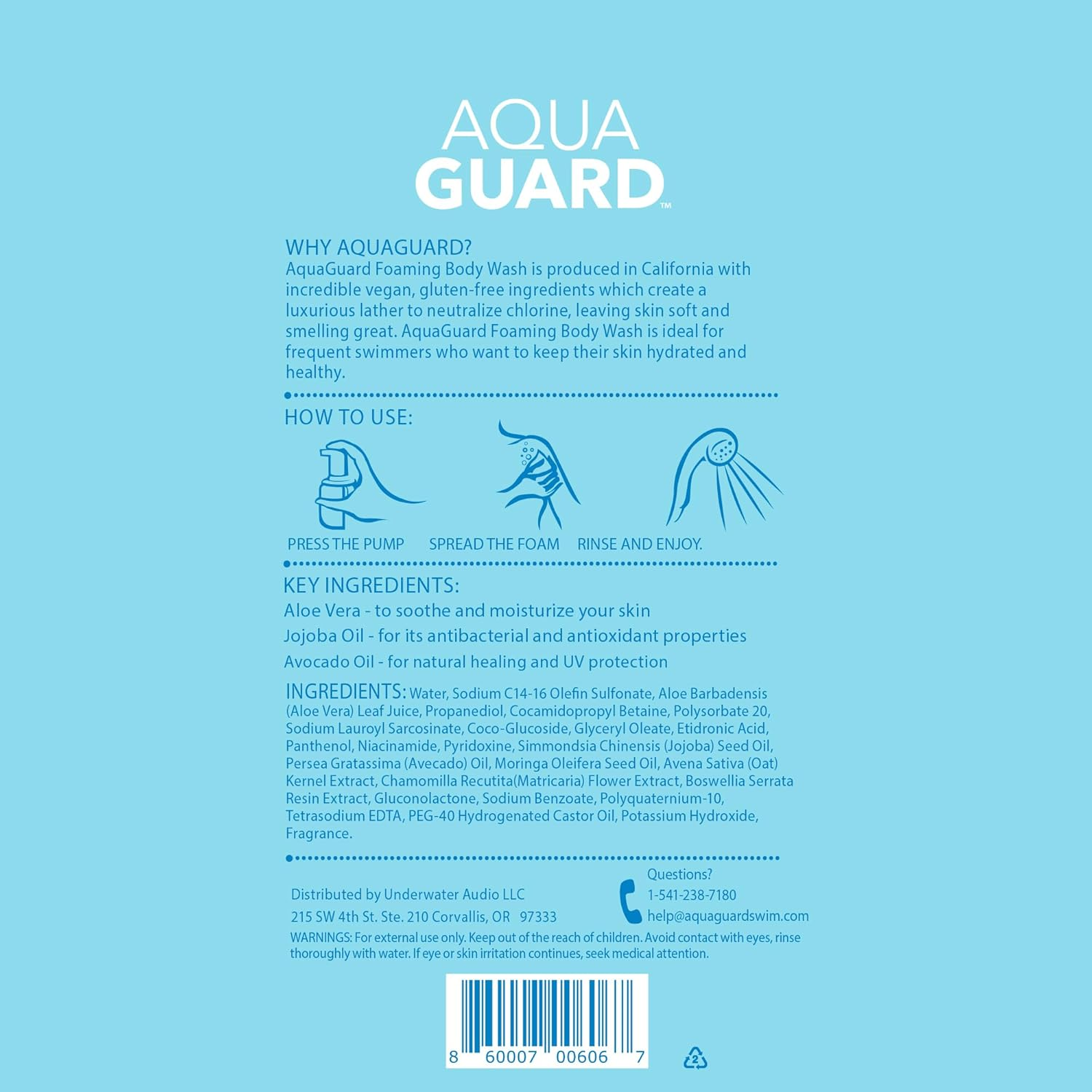AQUA GUARD After-Swim Foaming Body Wash | Leaves Skin Soft and Smooth + Neutralizes Chlorine Scent and Residue - Single image number 3