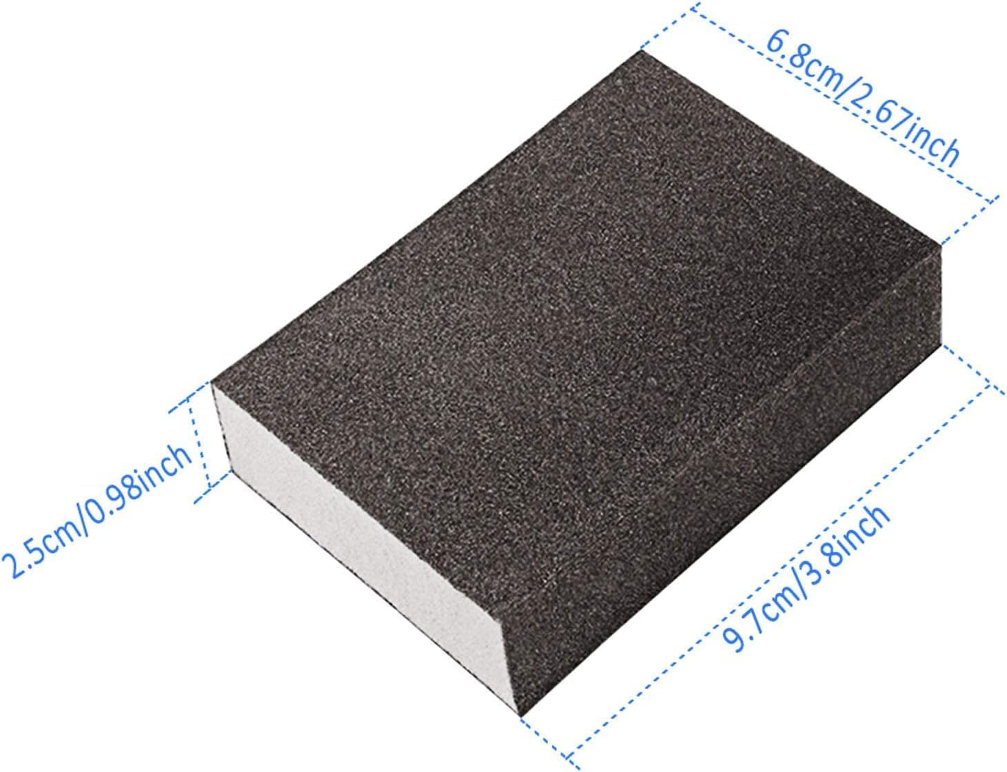 5Pcs Sandpaper Block, 60 to 600 Grit Sand Paper for Wood Metal Sanding Block Sanding Sponge Blocks (10 * 7 * 2.5Cm)