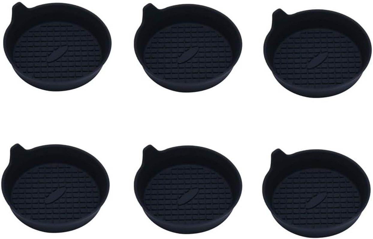 6 Pcs Car Coasters, 2.75In Silicone Car Coasters, Temperature Resistance Car Cup Mat, Washable Cup Holder Insert Coaster Spill image number 2