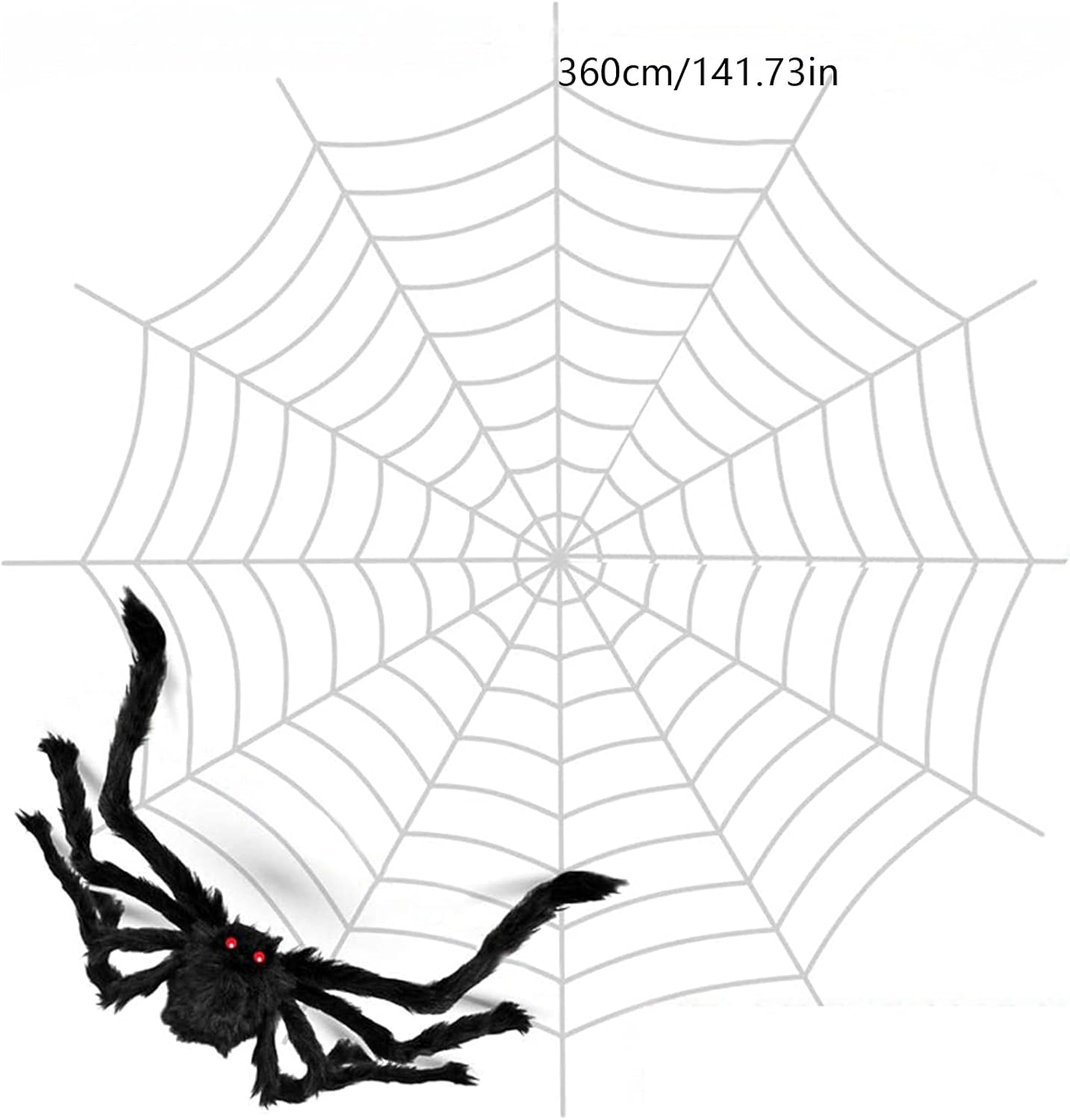 Halloween Decorations Giant Spider Web Decorations for Indoor Outdoor Halloween Decoration Yard Parties Supplies (B) image number 6