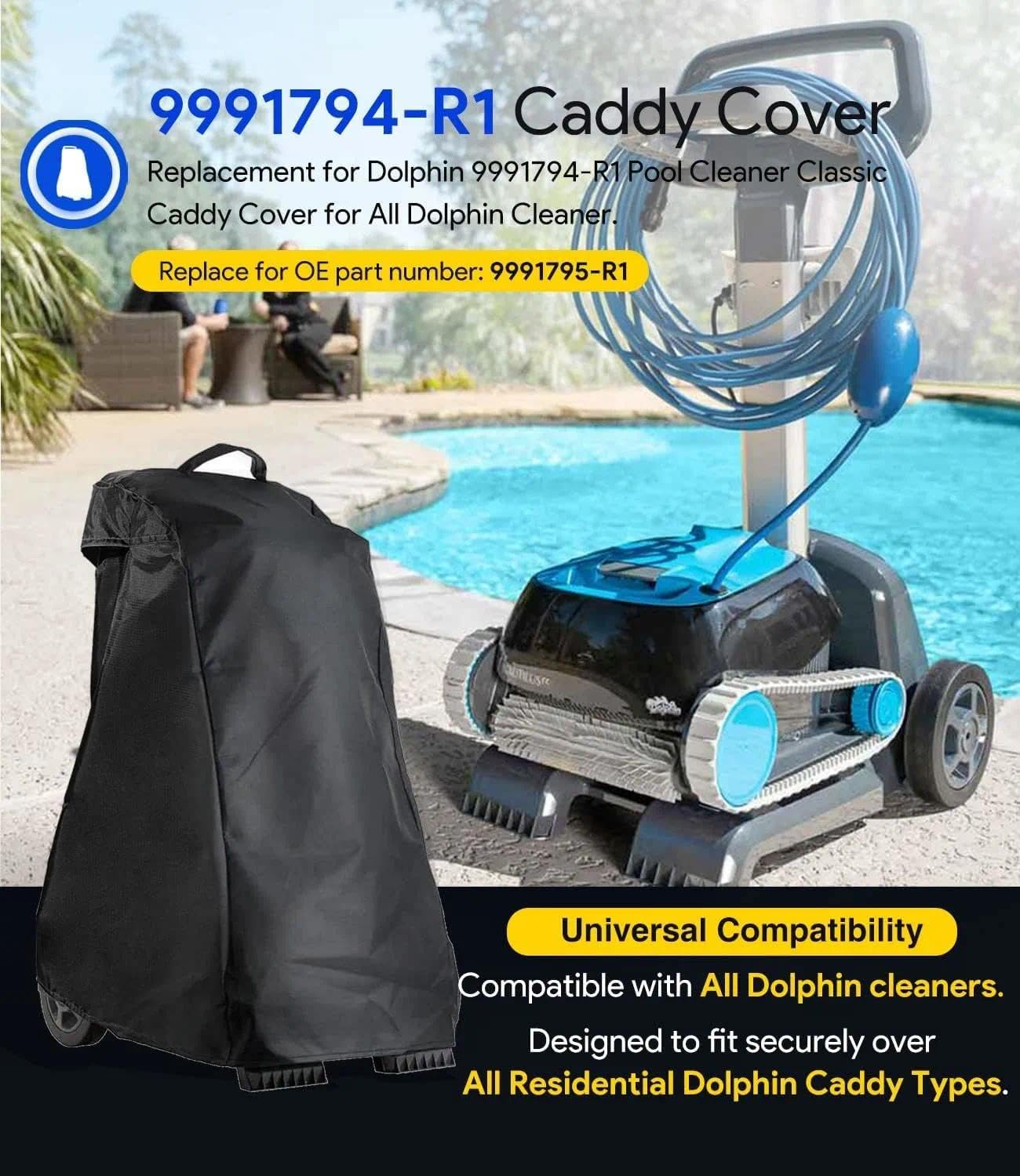 Pool Cleaner Cover, Universal Fit Waterproof Storage Bag,Compatible with Popular Models.High-Intensity Fabric, Suitable for Pool Equipment, Dolphin, Polaris, Hayward, Smart, AIPER &ndash; CRFY image number 5