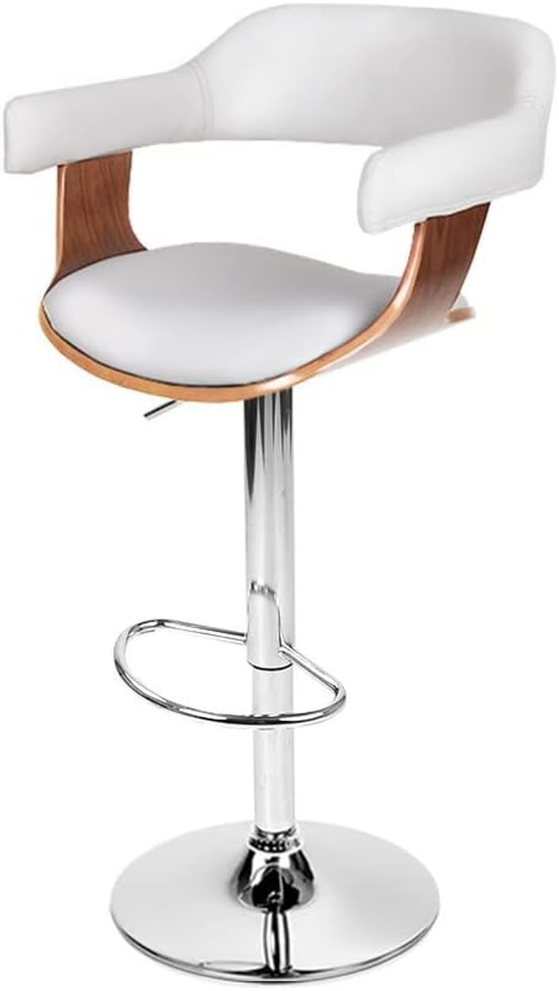 Artiss Bar Stools Stool Set of 2 Adjustable Kitchen Swivel Counter Barstools Dining Chair Chairs Gas Lift Faux Leather Backrest in 62-82Cm Seat Height Floor for Home Bar Dining Room Cafe Outdoor