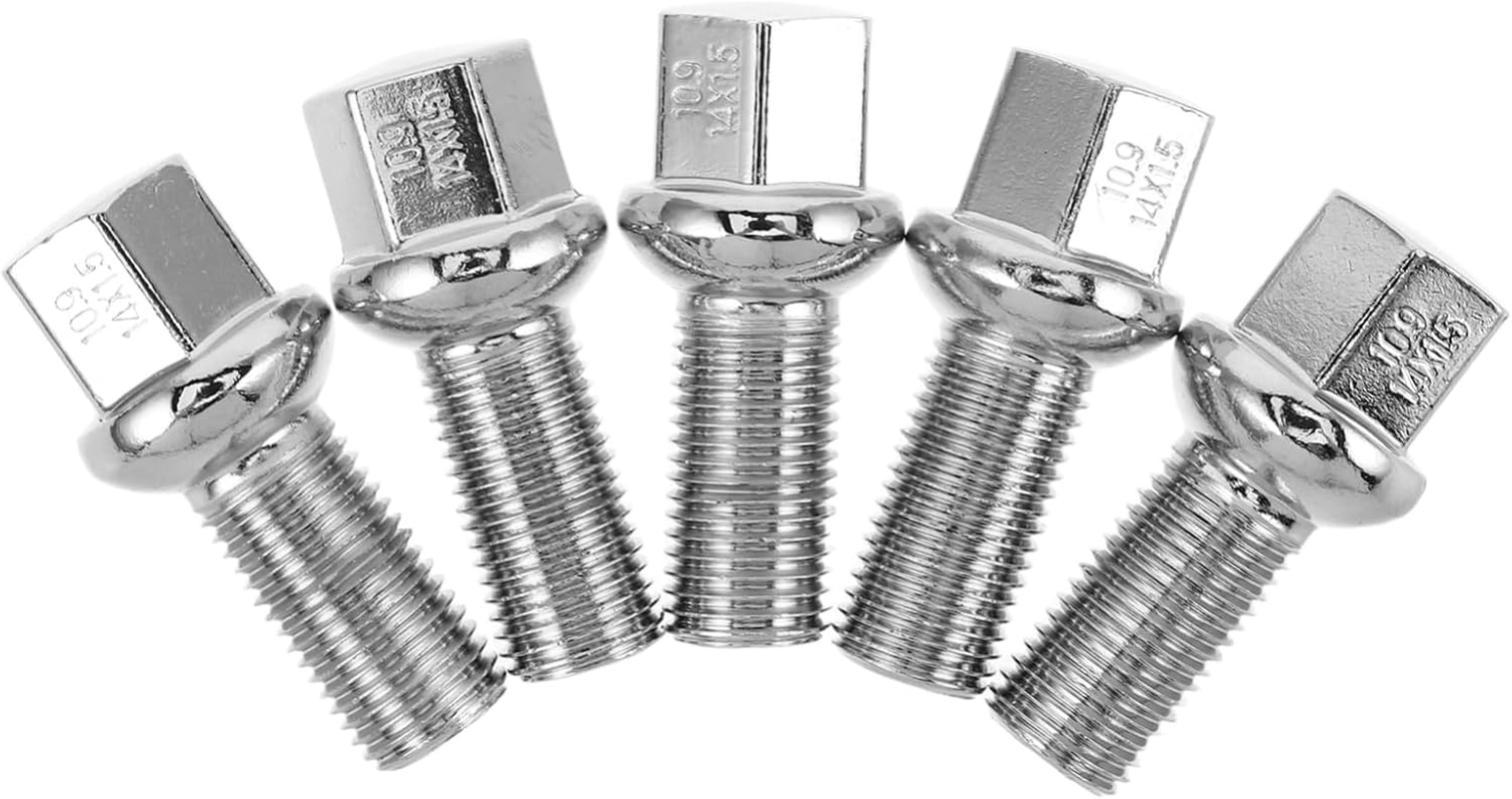 FOYTOKI 5Pcs Chrome Wheel Bolts with Conical Ball Seat Design Automotive Tire Screws for Car Wheel Rims Enhanced Strength and Vibration Reduction Multi Vehicle Compatible Lug Nut image number 5