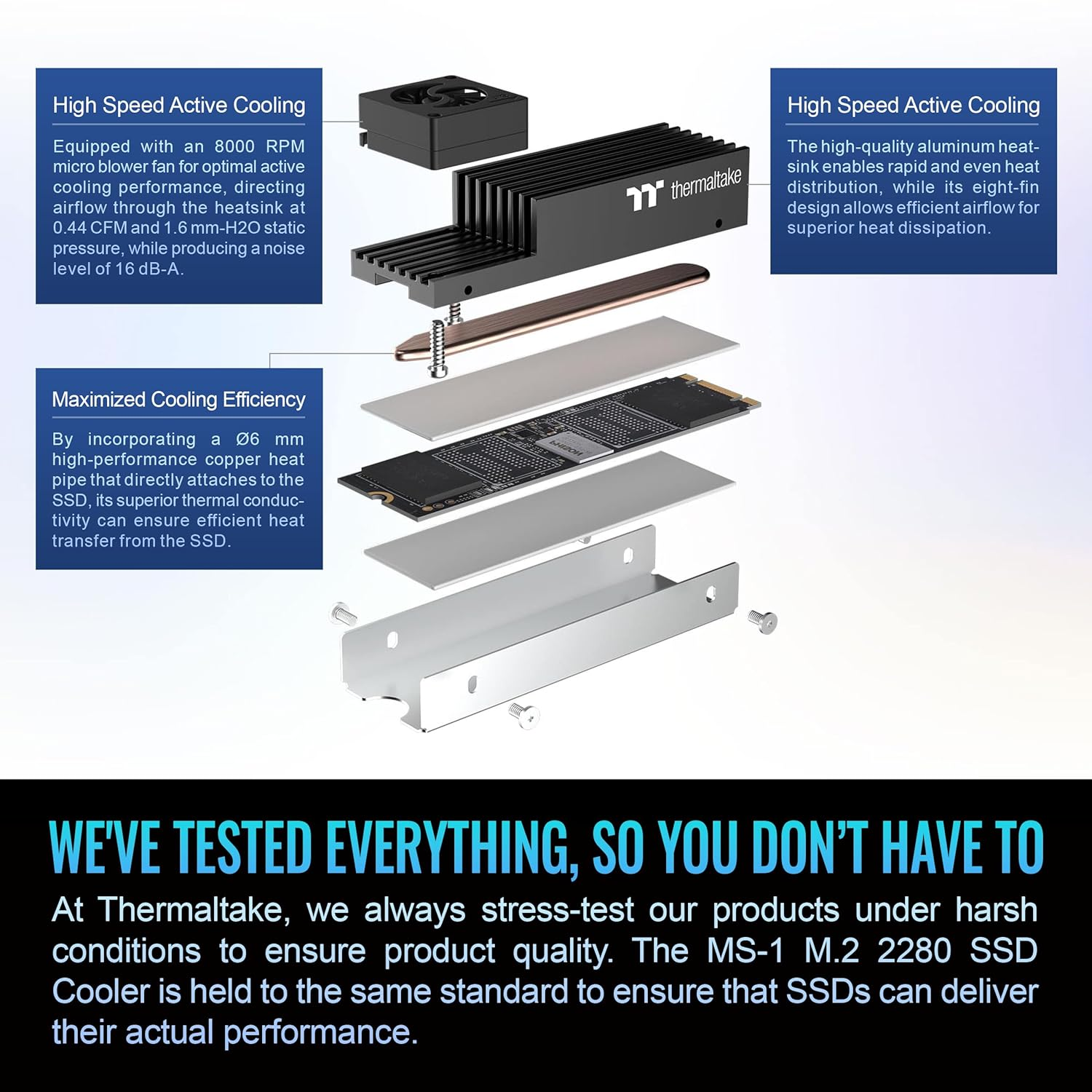Thermaltake MS-1 M.2 2280 SSD Cooler, CL-O043-AL02BL-A image number 2