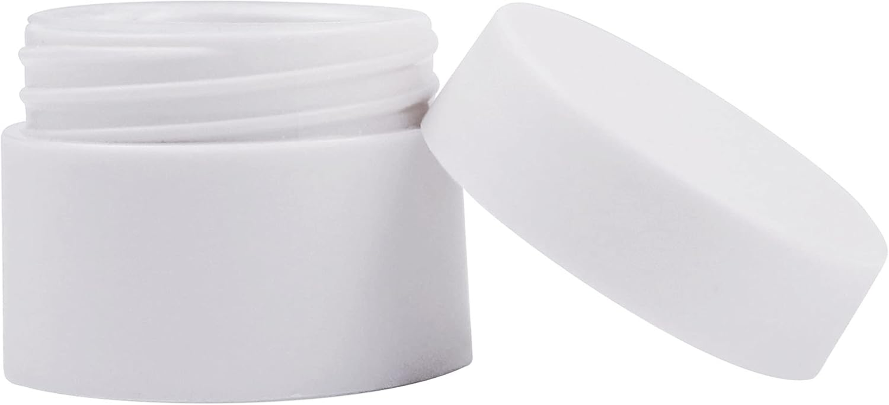 10 Pcs 50Ml White PP Plastic Scrub Face Cream Jar Container with Lids and Inner Empty Refillable Cosmetic and DIY Sample Containers Cases image number 3