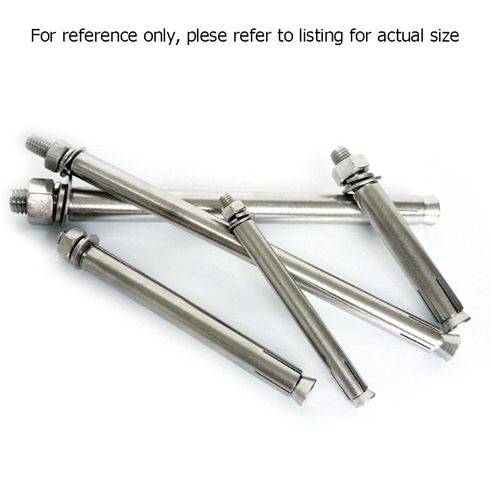 20X NUZAMAS M8X120Mm Expansion Bolts 304 Stainless Steel Expansion Sleeve Anchor Bolt Heavy Duty Fixing Anchors for Screws Wall Building image number 6