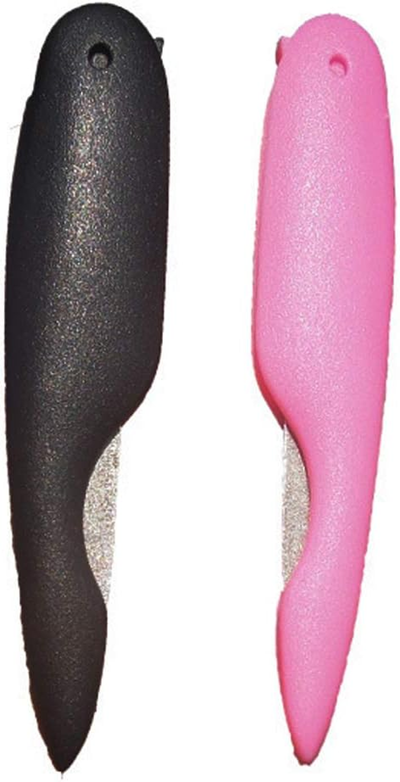 2 Pieces Double-Sided Stainless Steel Foldable Nail Files Manicure Pedicure Tools Files Folding Pocket Size Nail File for Shaping and Smoothing Finger and Toenails (Pink, Black) image number 3