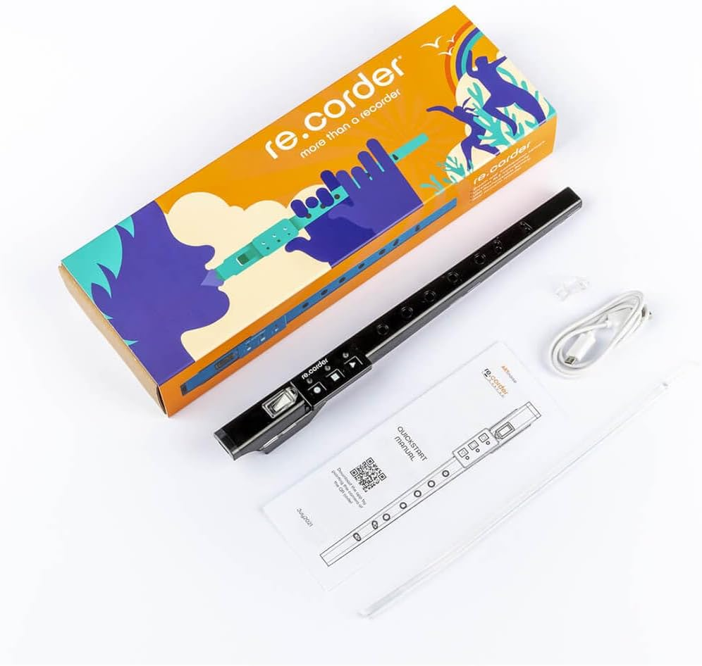 Artinoise RE.CORDER FLUTE BK - Soprano Electronic Recorder with Midi and Wireless, Black image number 5