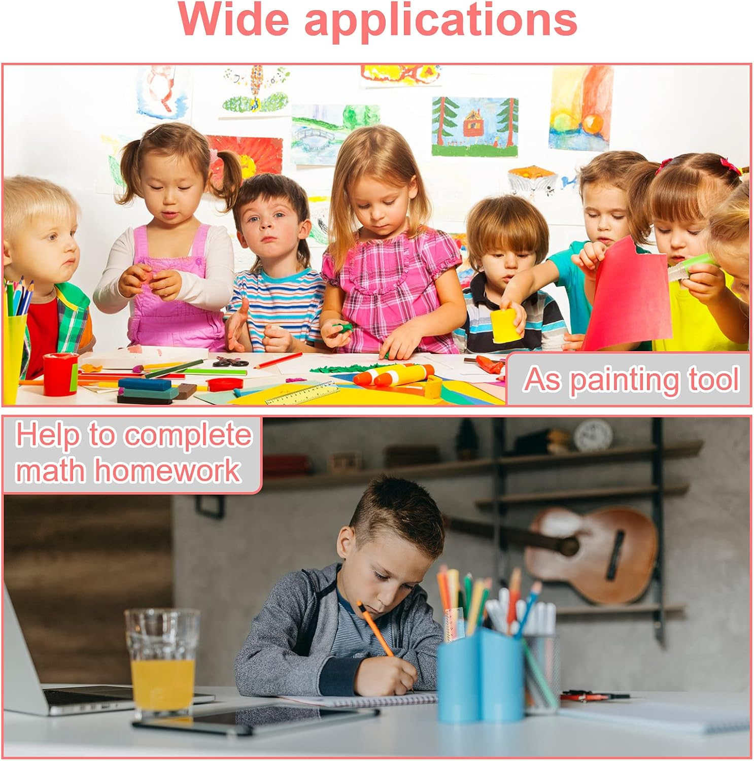 Pletpet 2 Pack 6 Inch Clear Plastic Ruler Straight Shatterproof Rulers Transparent Rulers for Office Supply Ruler (Clear) image number 1