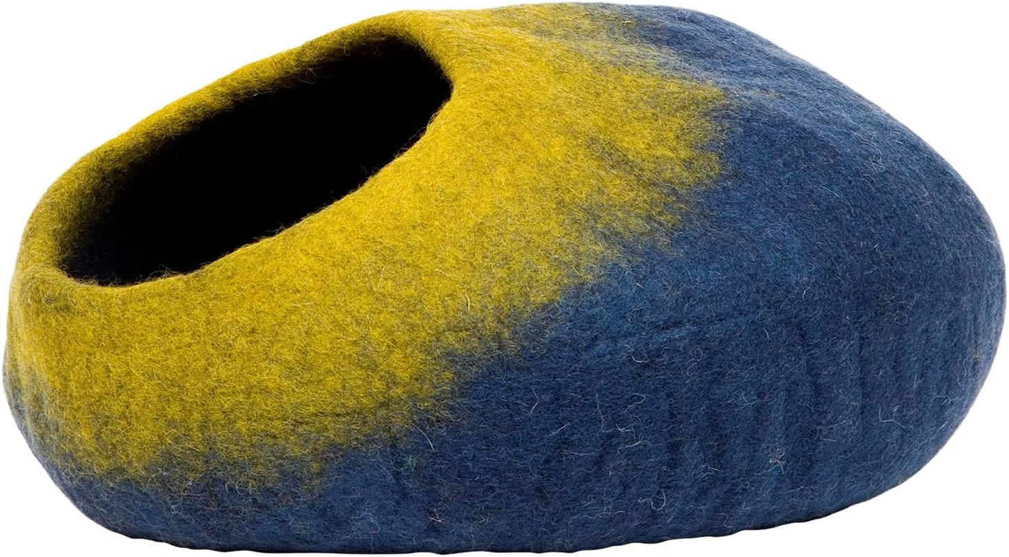 Dharma Dog Karma Cat Pet House Shaded Navy/Green Pattern Colourful and Fun Durable and Hygienic for Comfort and Privacy 50 X 36 X 25 Cm