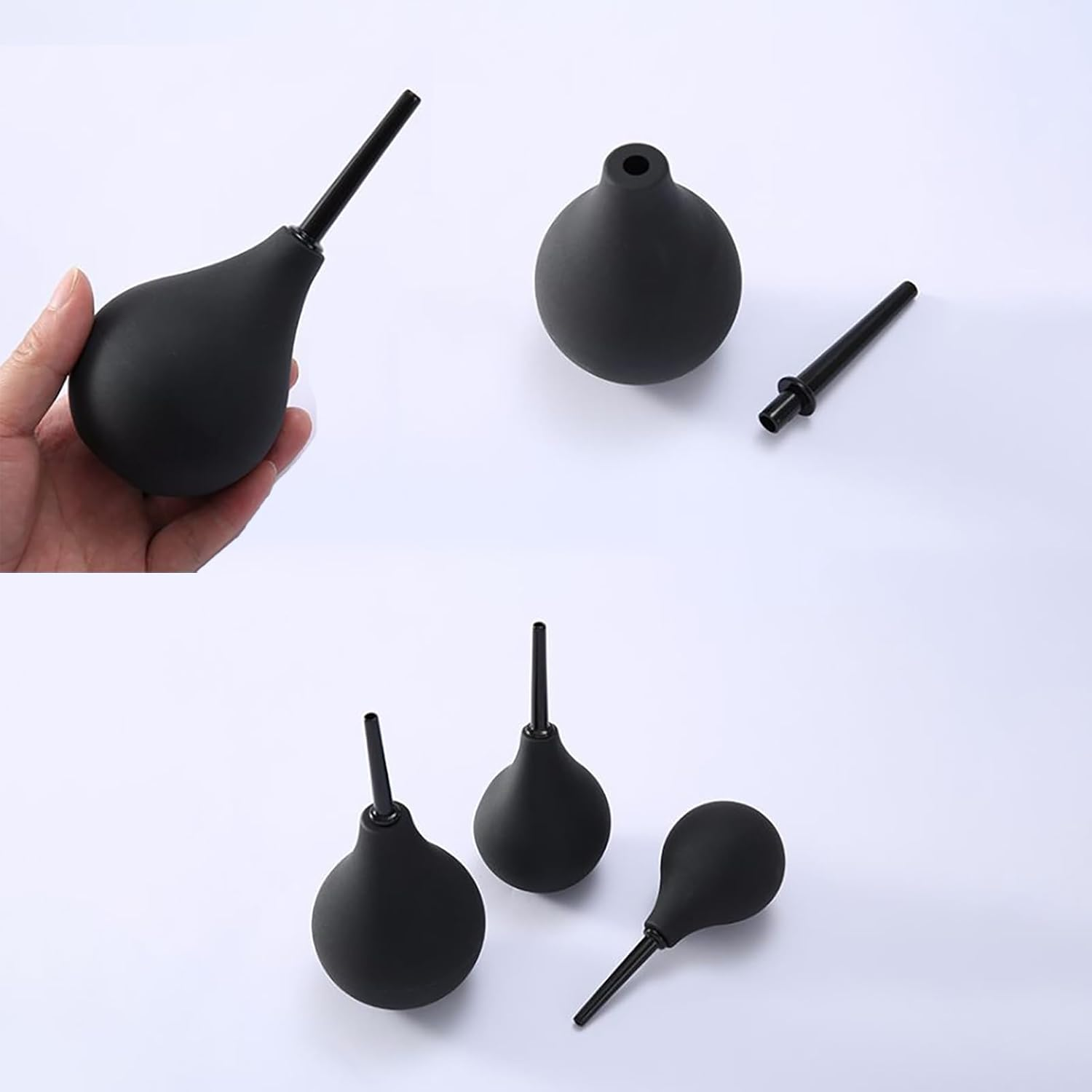 3PCS Silicone Anal Enema Bulb Kit Anal Douche Enema Duchas Anales Colon Enema Cleansing Bulb Douche for Men Women Vagina Cleaning Kit