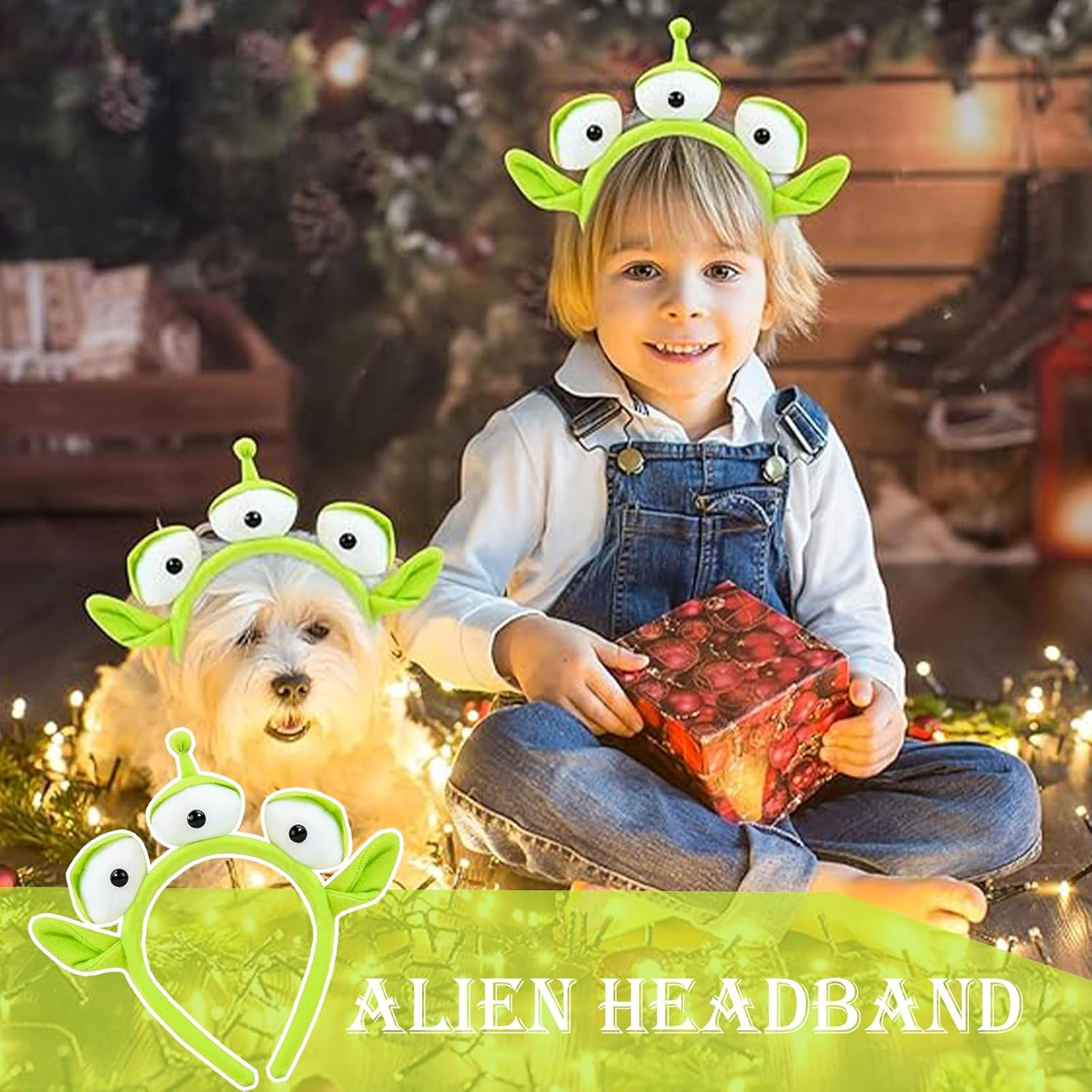 Alien Headband, Alien Headband Kids, Alien Eyes Headband Accessories for Cosplay Themed Party for Halloween Carnival Fancy Dress Costume, Alien Costume Head Wear for Adult Kids