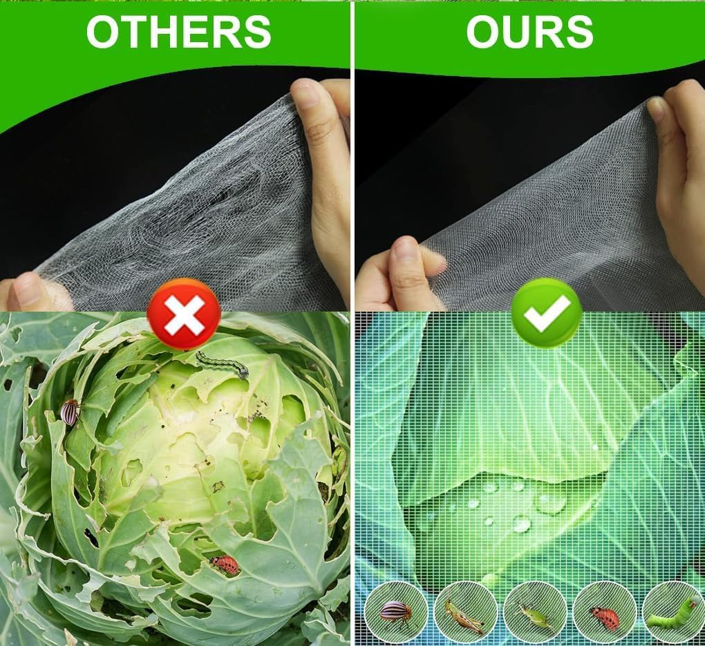 Springup Garden Netting Plant Mesh, Pest Barrier, Floating Row Covers Ultra Fine Mesh Protection Netting Bird Barrier for Vegetables, Strawberry, Flowers, Fruits, DIY Crafts, 10 Sizes (6X3M) image number 2