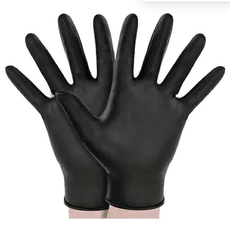 Bastion Nitrile Ultra Soft Powder Free Gloves, Black, Medium (Pack of 100) image number 1