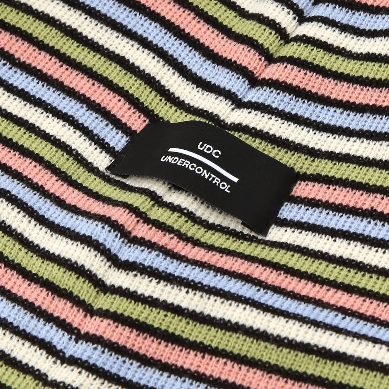 UNDERCONTROL Logo Label Unisex Fall Winter Thick Long Multi-Color Mixed Cuffed Rollup Warm Beanie Korea Knit Skull Hat - Mono Grey image number 3