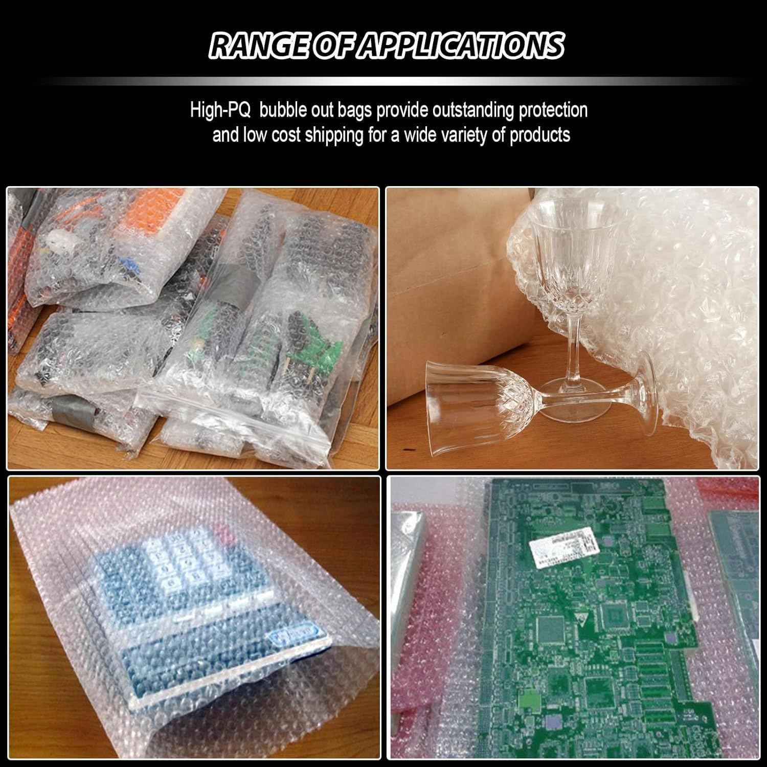 Bubble Pouches Wrap Bag 8 Inch X 10 Inch,50 Pcs Double Wall Thickening Shockproof Bubble Bags, Clear Bubble Out Bags Protective Bubble Pouch, Cushioning Bags for Moving, Shipping and Packing image number 3