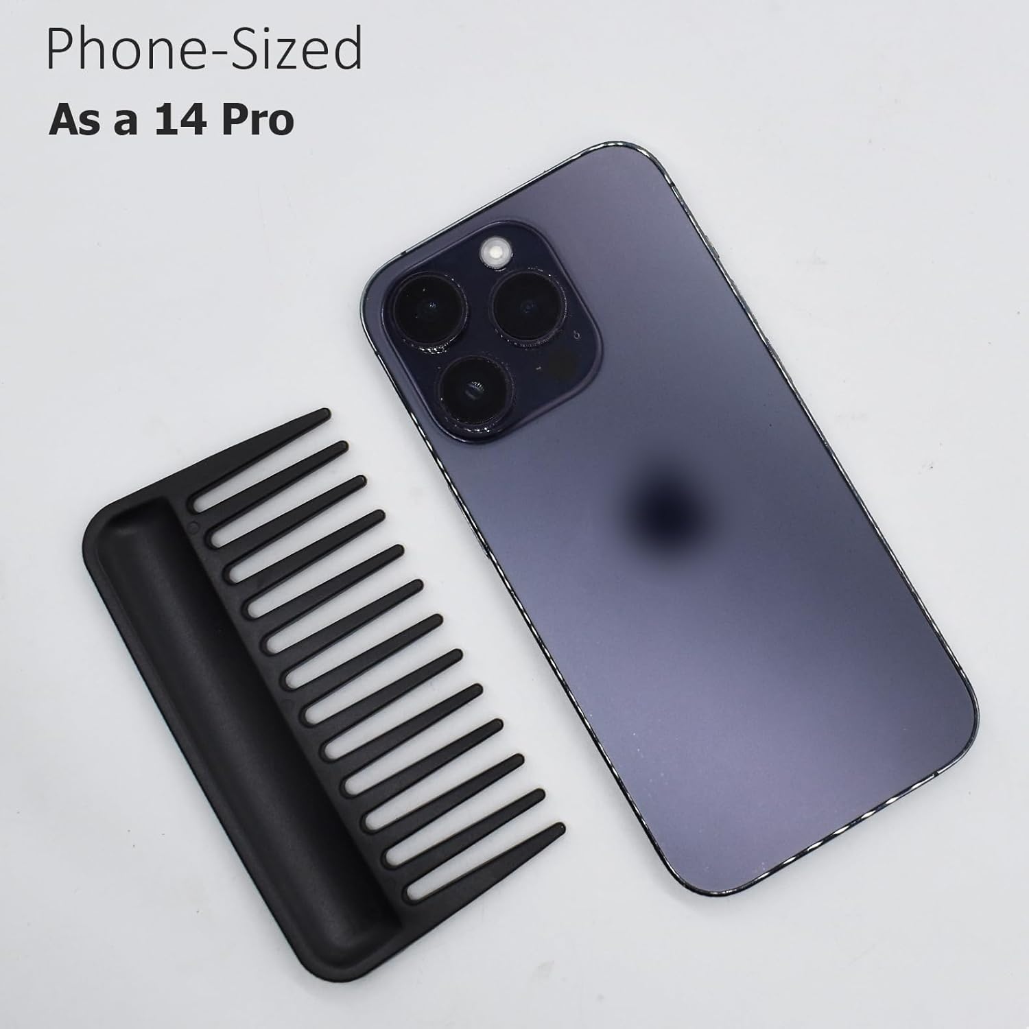 Professional Hair Comb, Streaker Texture Pocket Size Detangling Combs for All Hair Types, Women, Men, Kids, Home, Office, Car, Travel, Handbag, Gym Bag (Black, 1) image number 5
